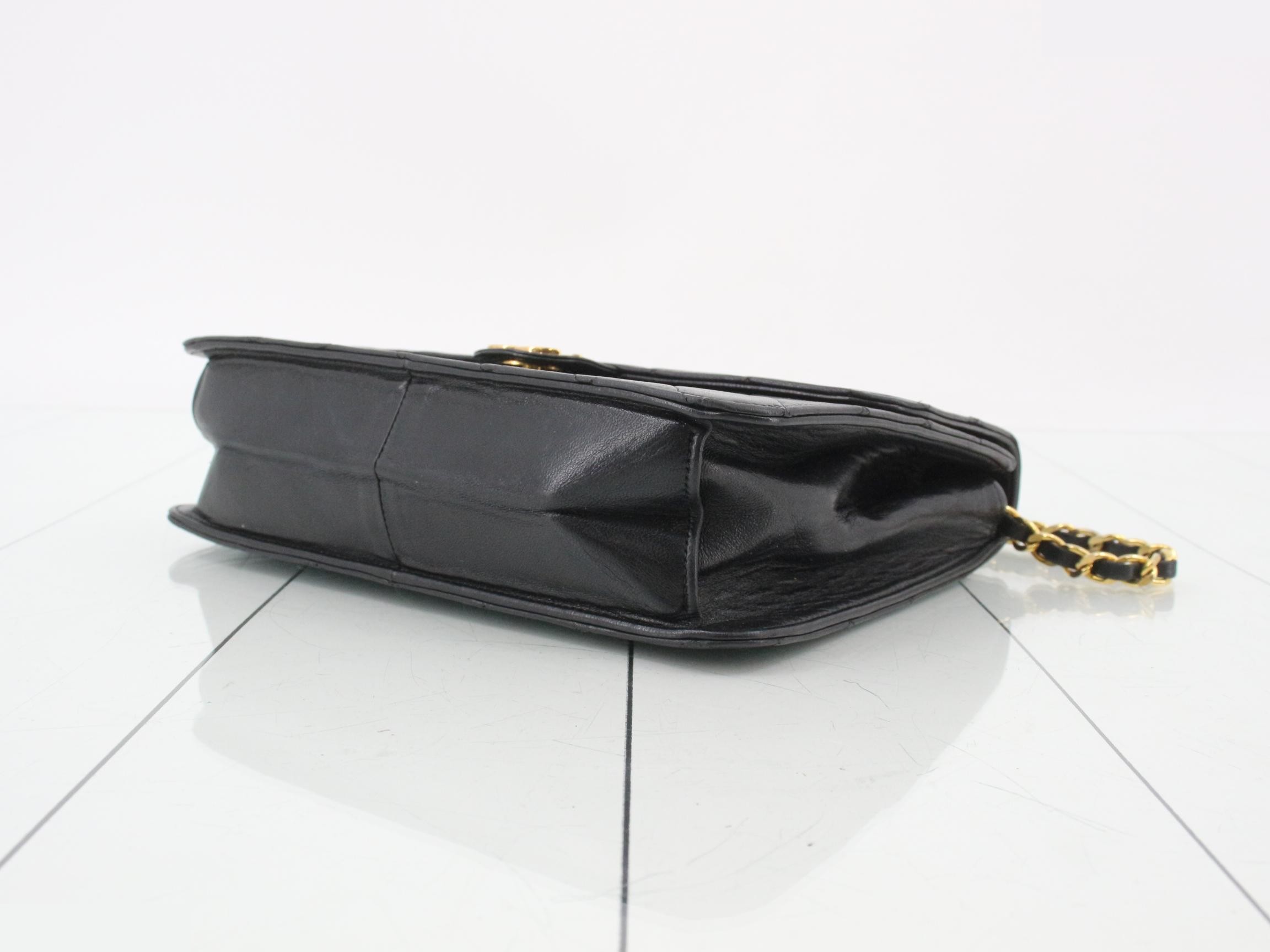Matelassé Chain Shoulder Bag with Push Lock — view 6
