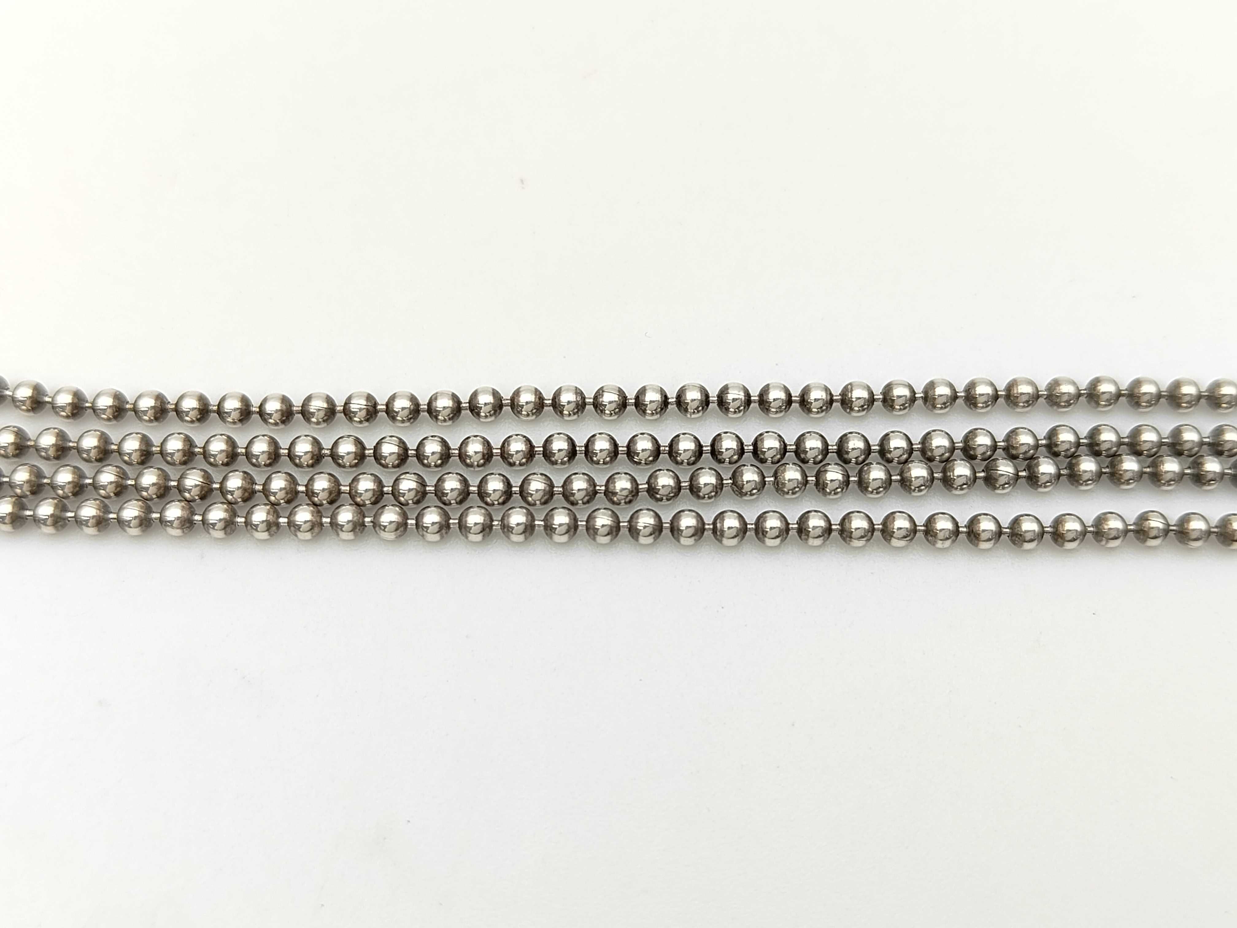 logo plate ball chain sterling silver (925) necklace — view 7