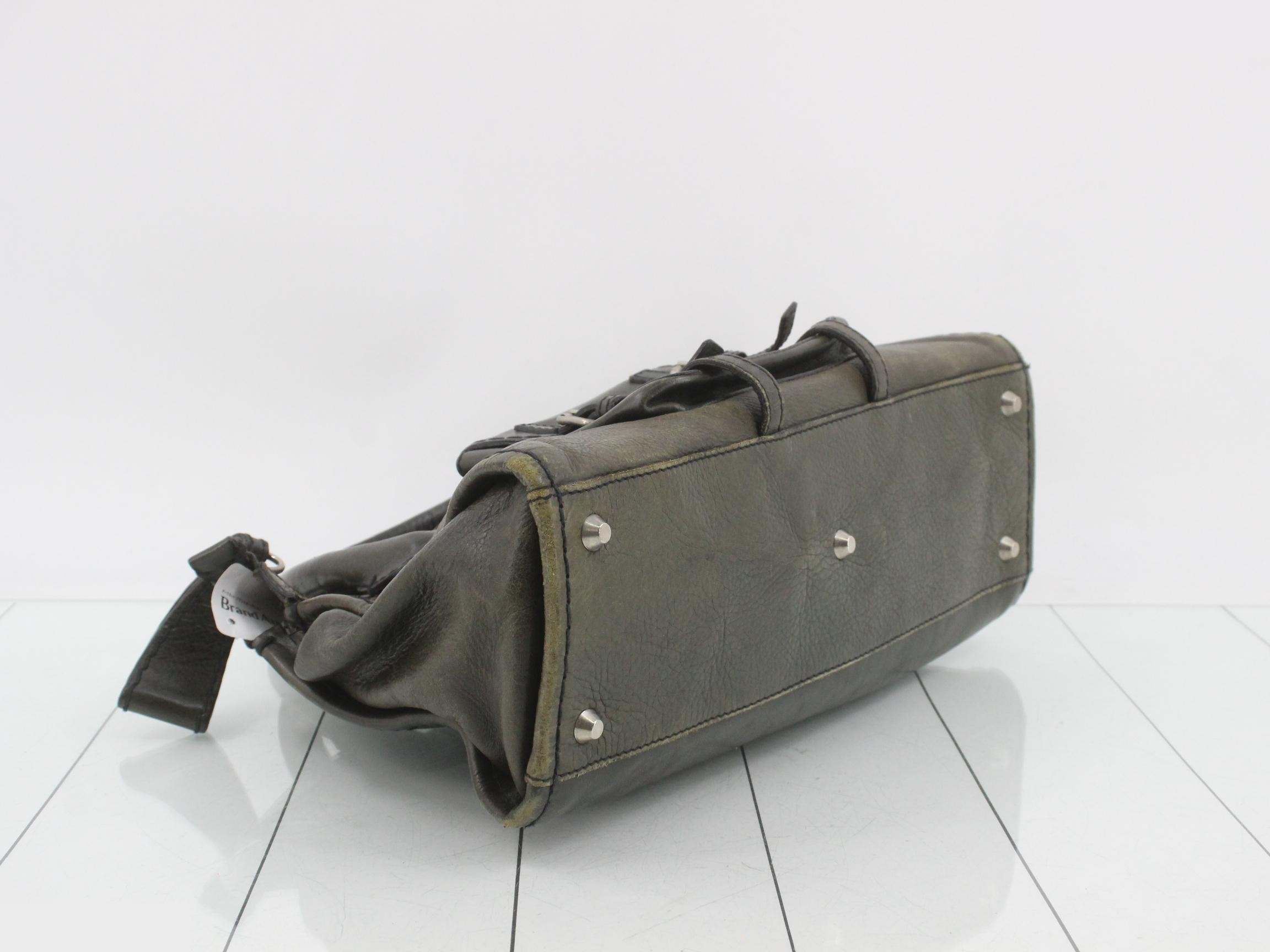 Edith handbag, leather, khaki — view 5