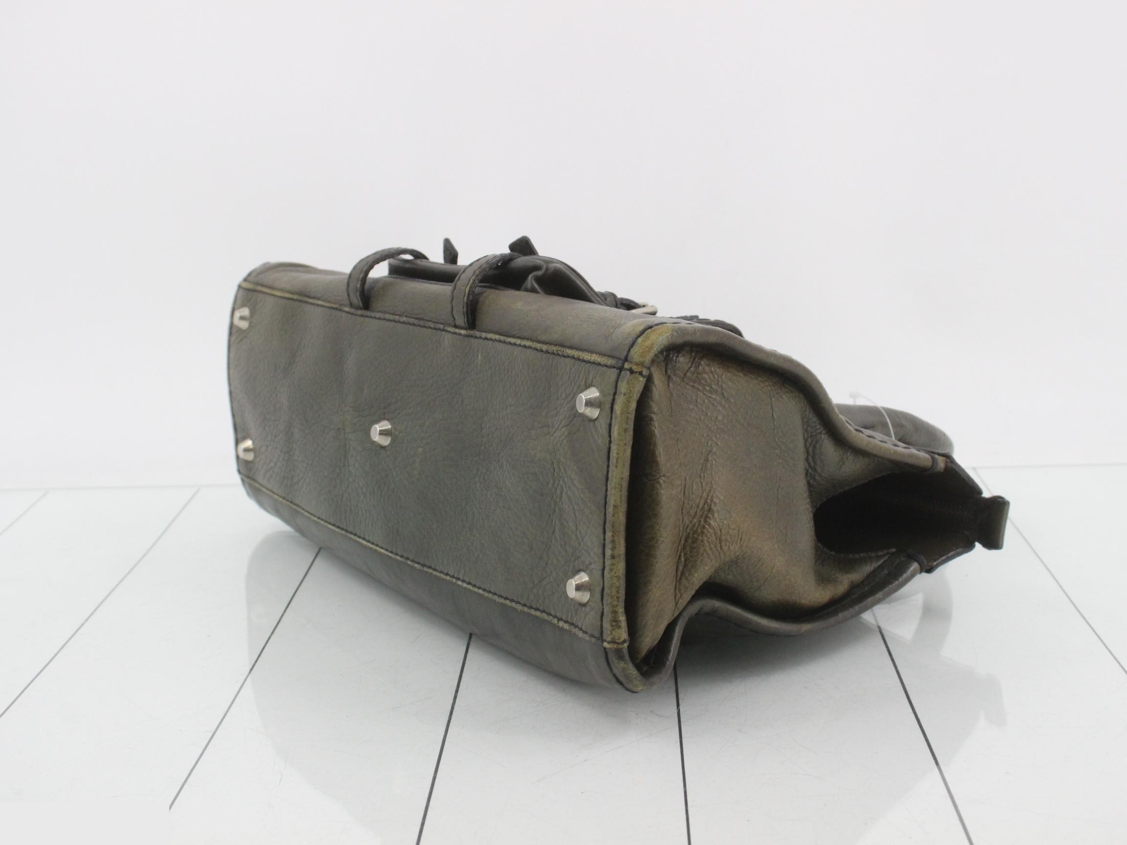 Edith handbag, leather, khaki — view 6