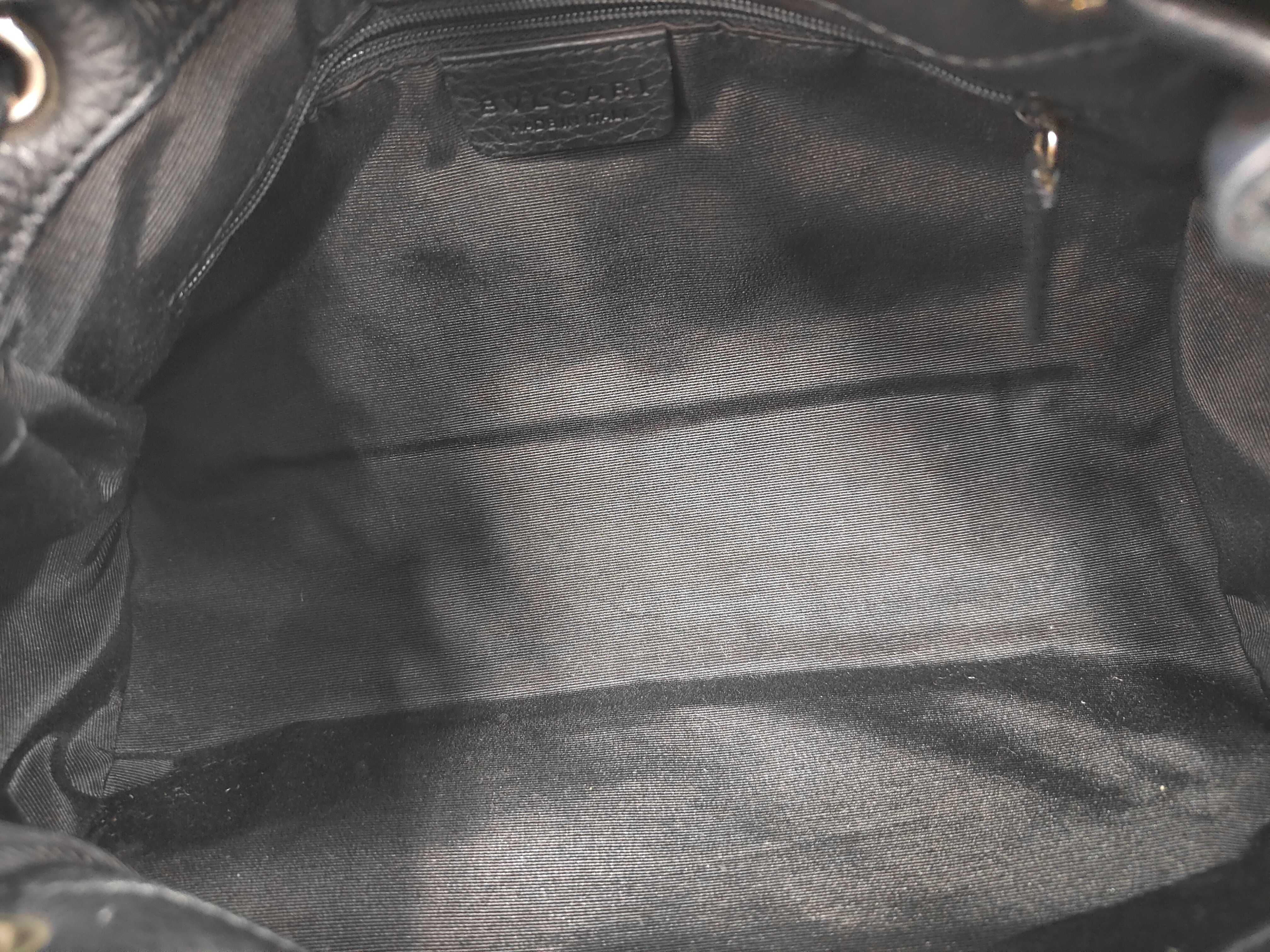 Bulgari Shoulder Bag Logomania Maxi Letter Black Handbag — view 8
