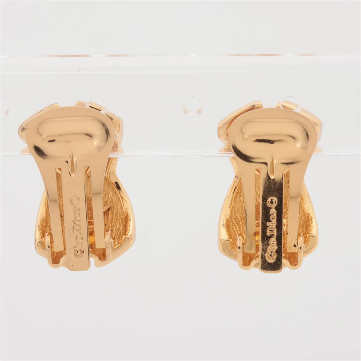 earrings (for both ears), GP gold, dents, — view 3