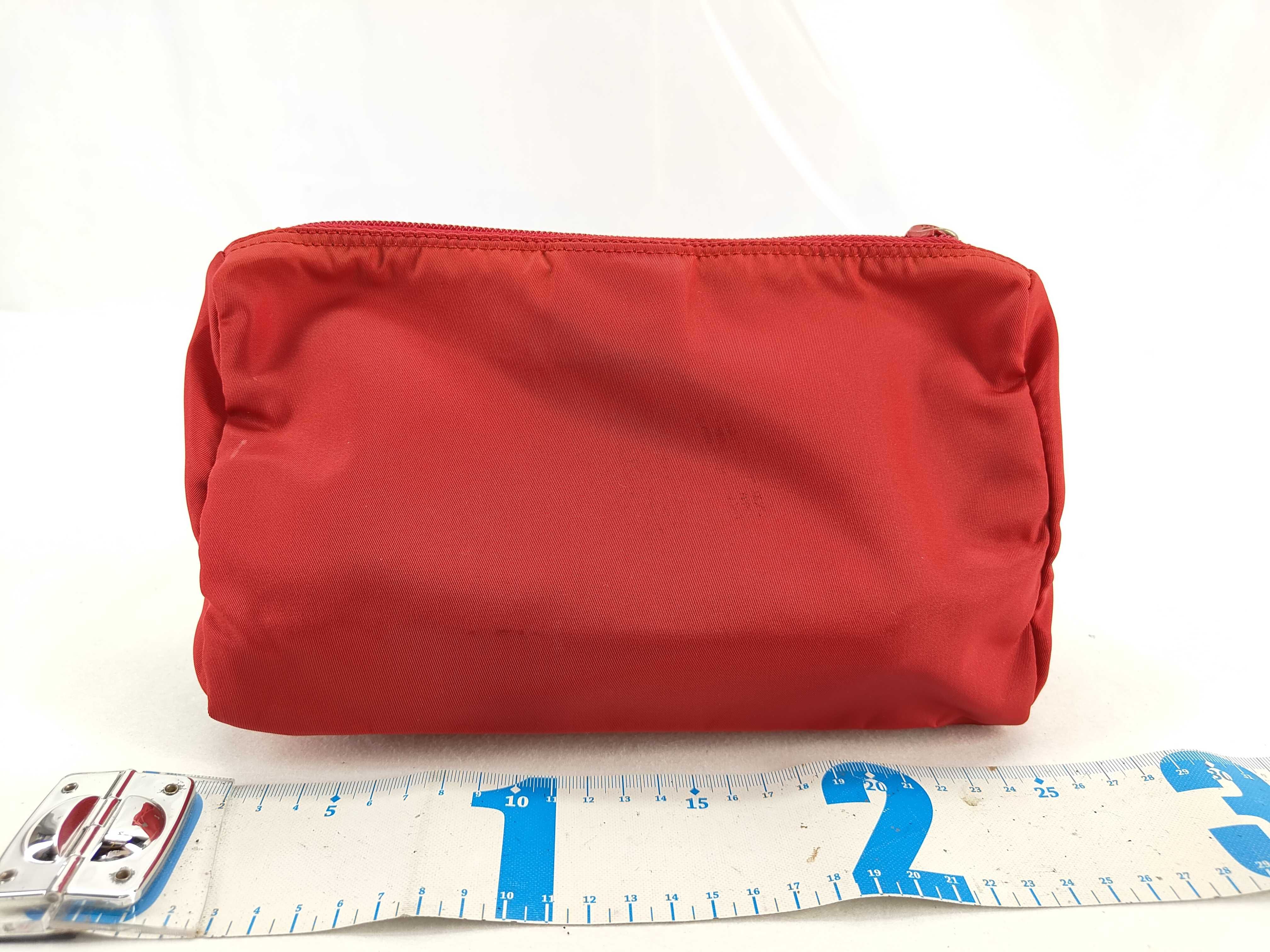 nylon pouch, red pouch — view 2