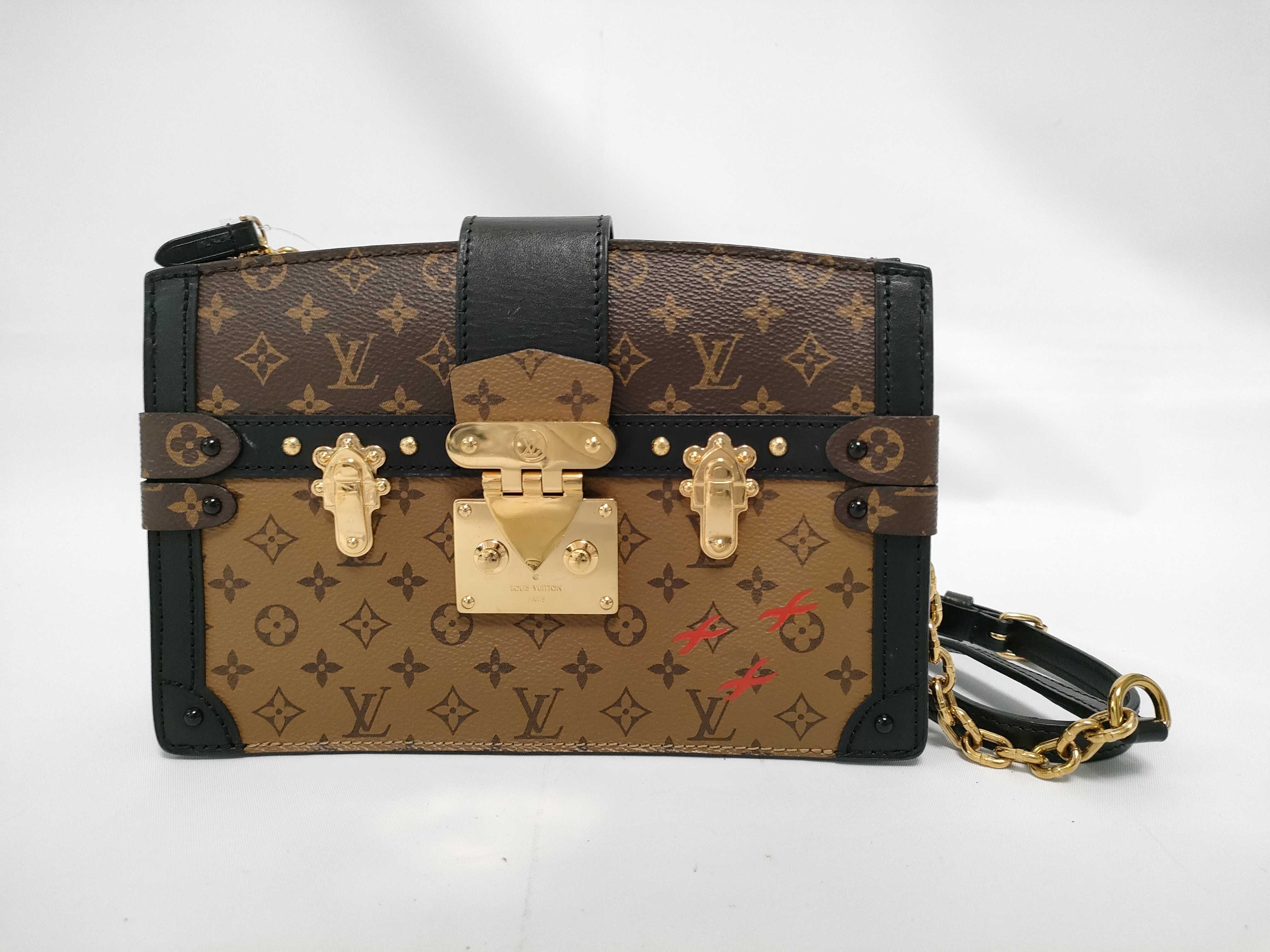 Monogram Trunk Clutch Brown Gold Monogram Reverse IC Shoulder Bag