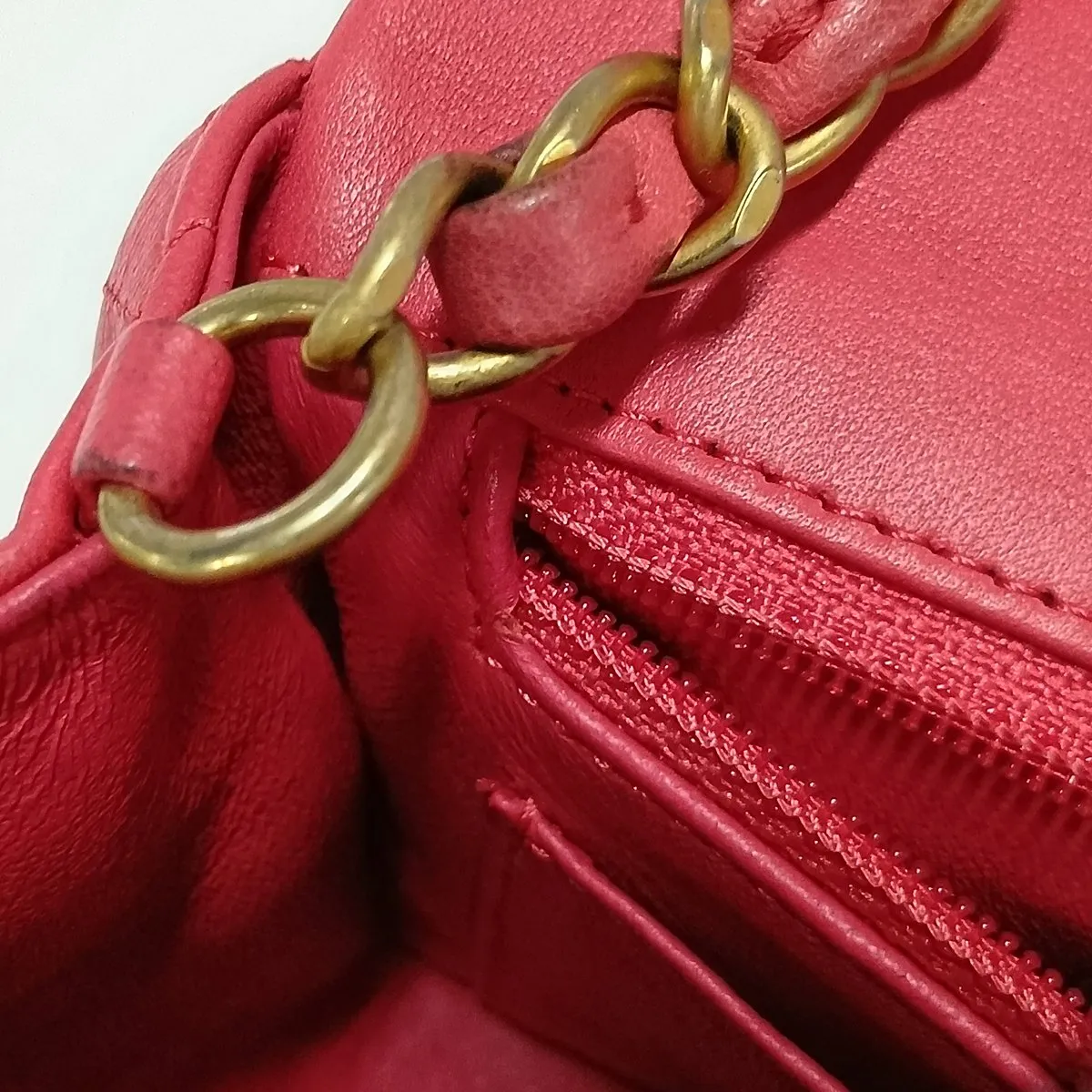 Mini Matelassé 20 Lambskin Single Flap Single Chain Bag with Lucky Charm, Pink with Gold Hardware, 26806948, Serial Number 26 — view 13