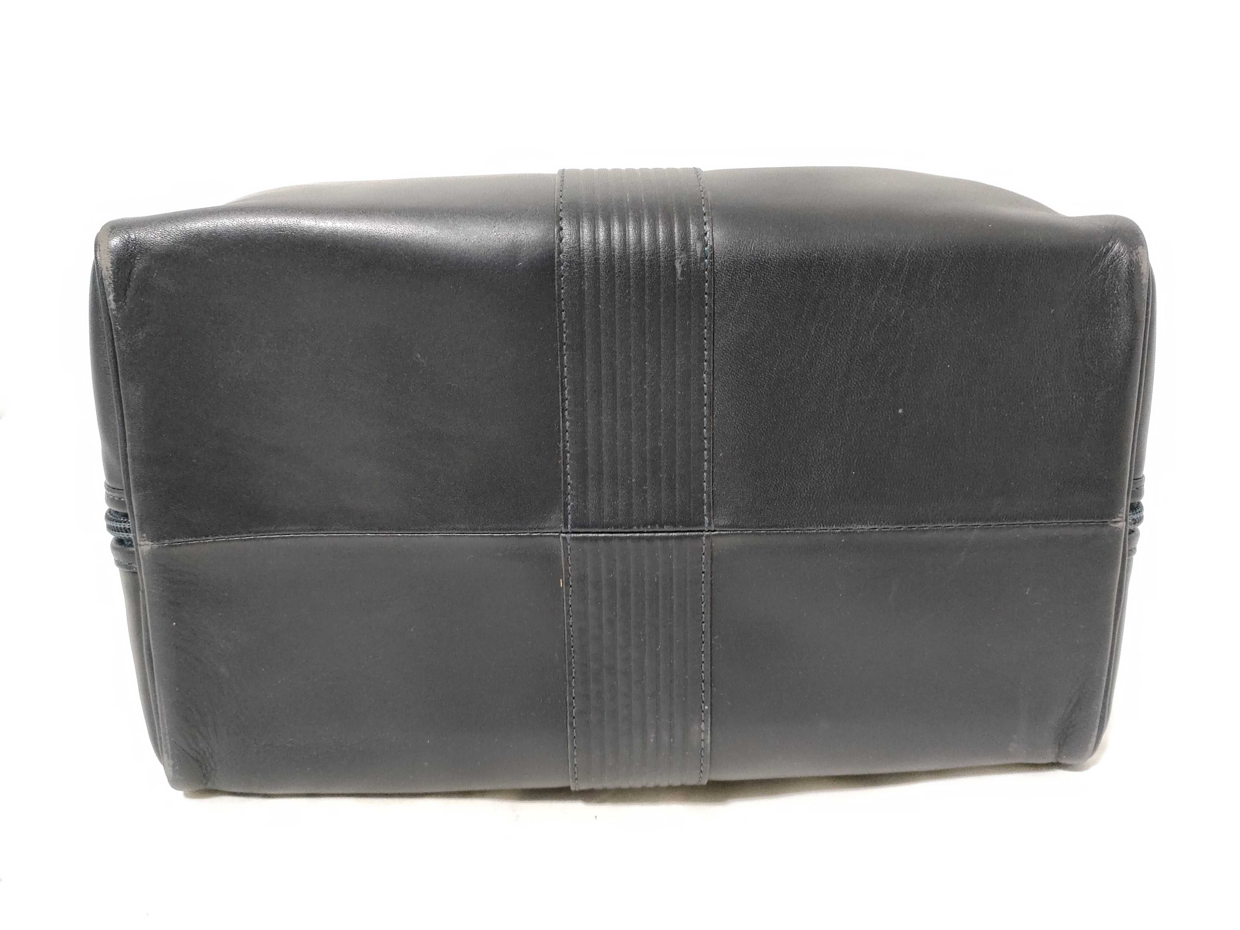 Leather Mini Boston Bag with Logo — view 8