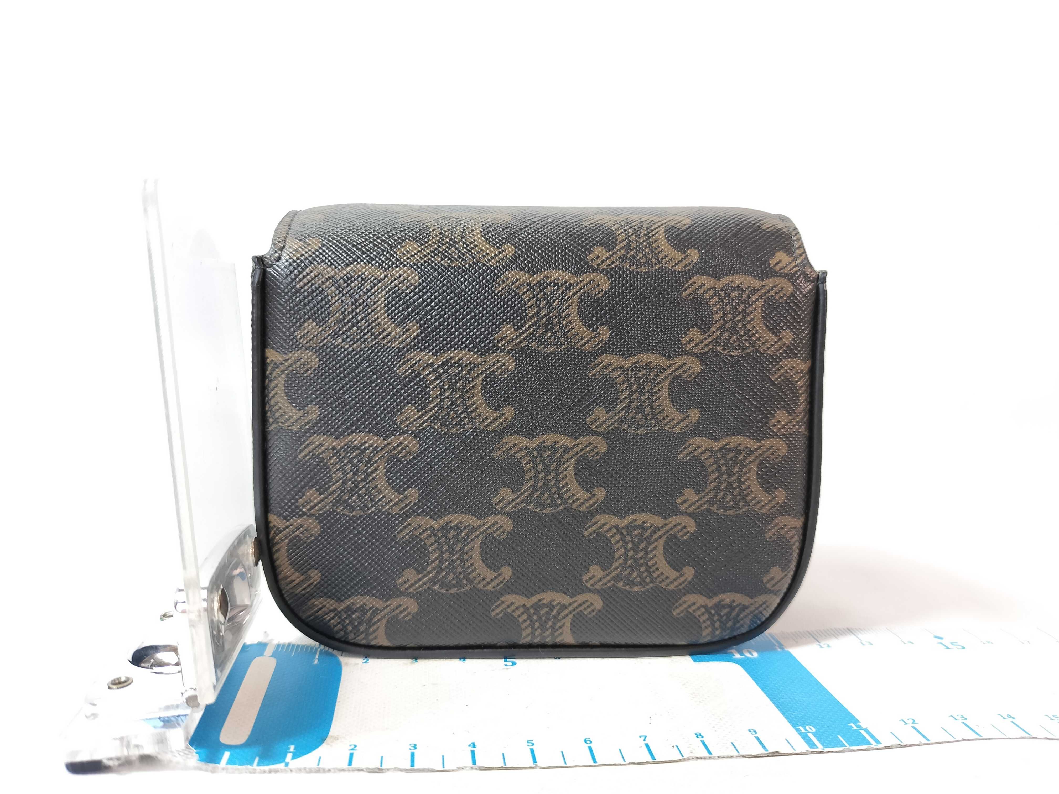 Triomphe Mini Claude Leather Shoulder Bag — view 2