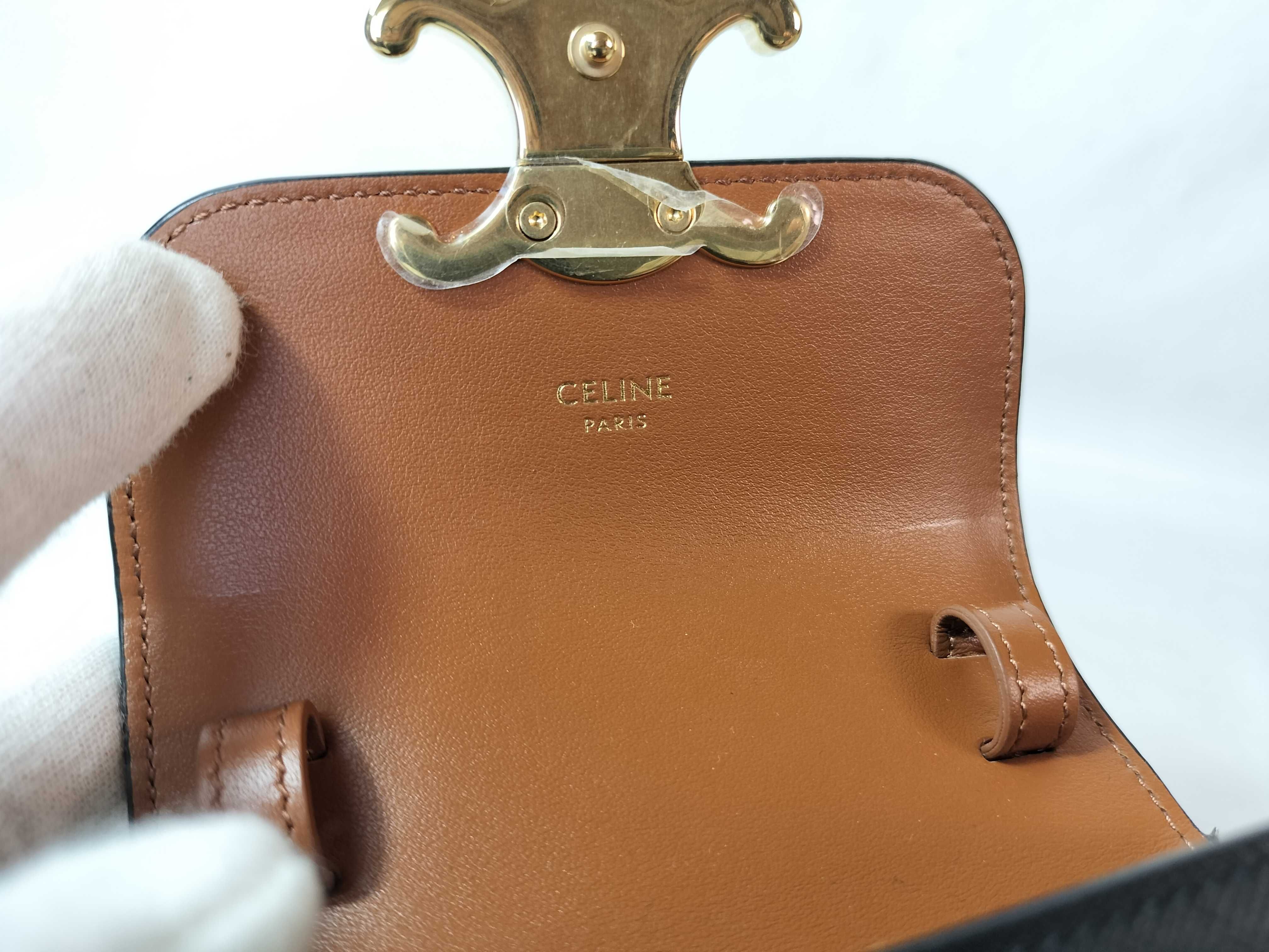 Triomphe Mini Claude Leather Shoulder Bag — view 6