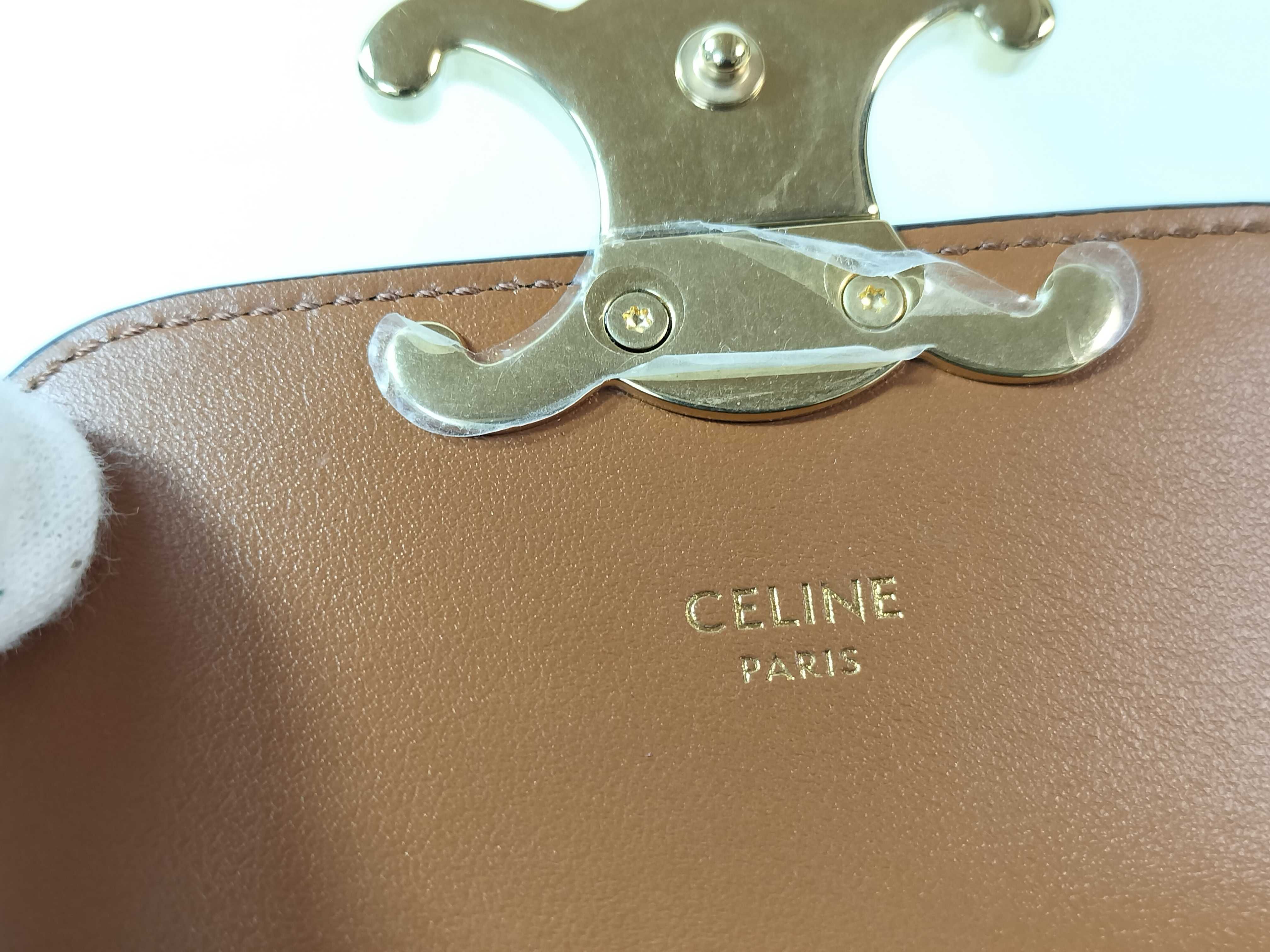 Triomphe Mini Claude Leather Shoulder Bag — view 7