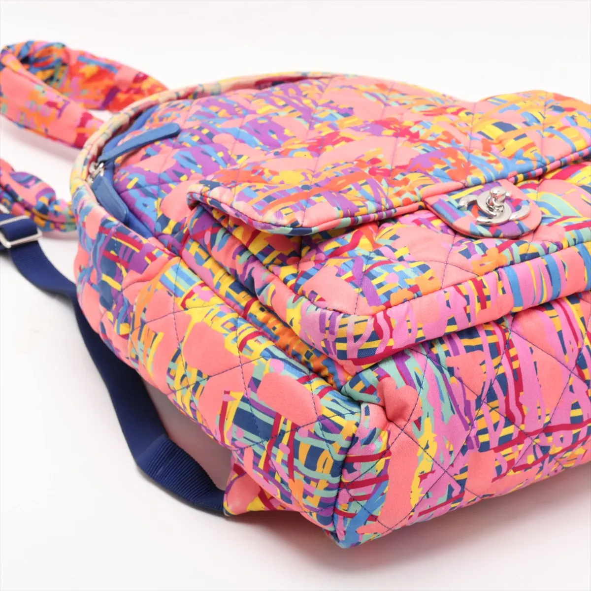 Coco Mark Canvas Backpack, Multicolor, Silver Hardware, 25451350, Serial Number 25 — view 4