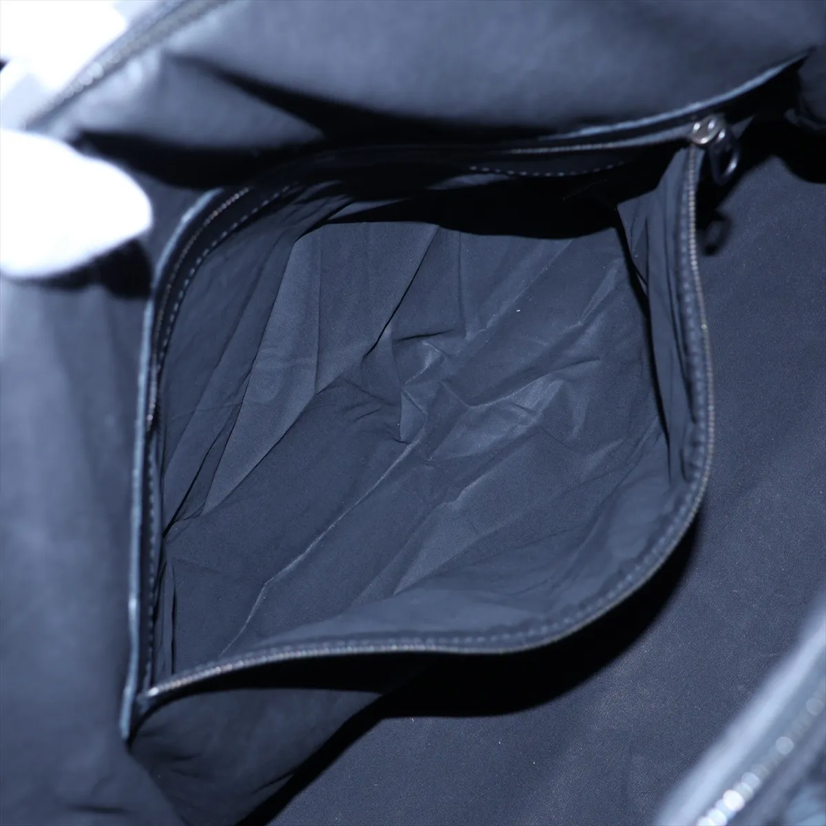 Intrecciato Leather Boston Bag, Black, 129520 — view 8