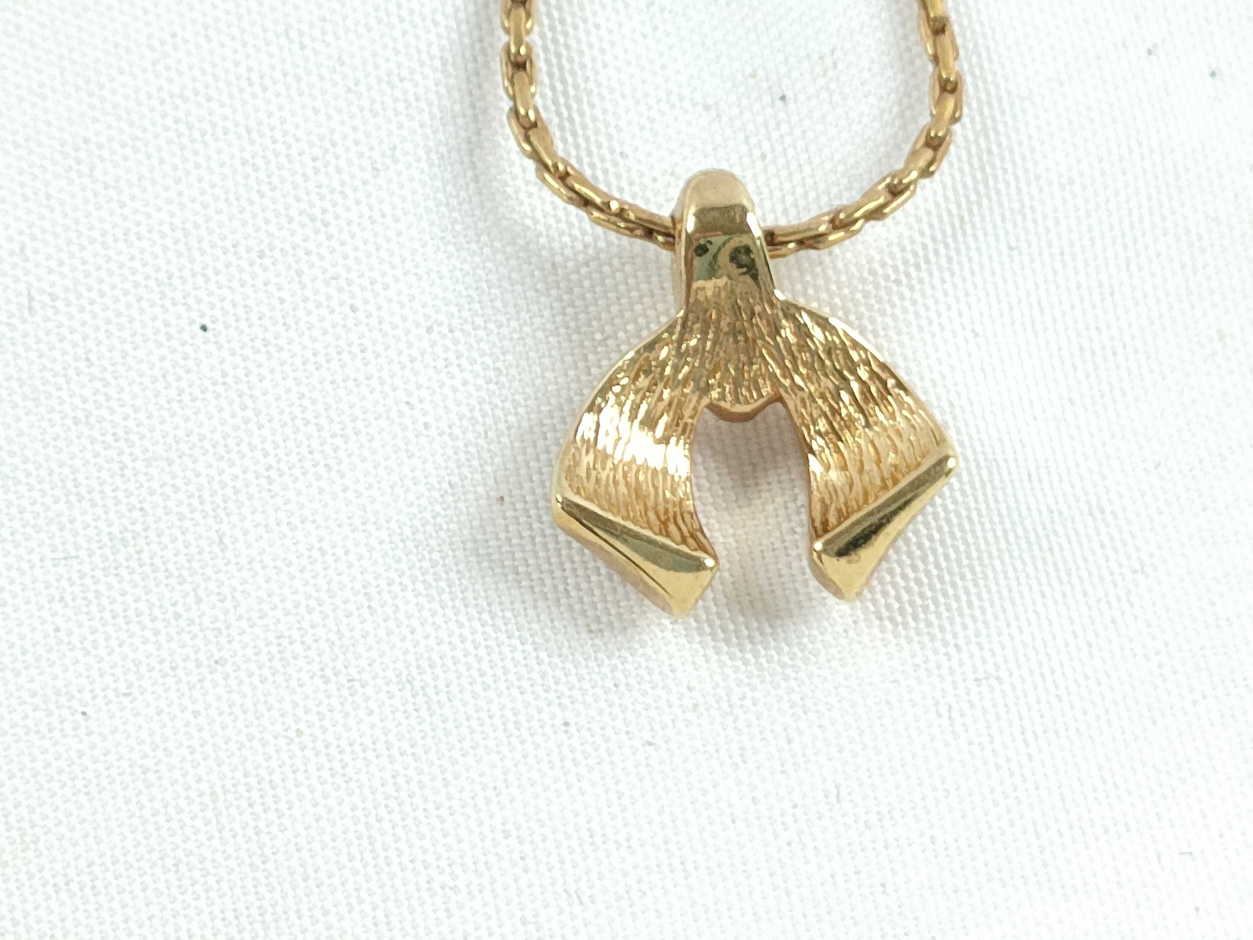 Christian necklace, rhinestone gold necklace — view 2