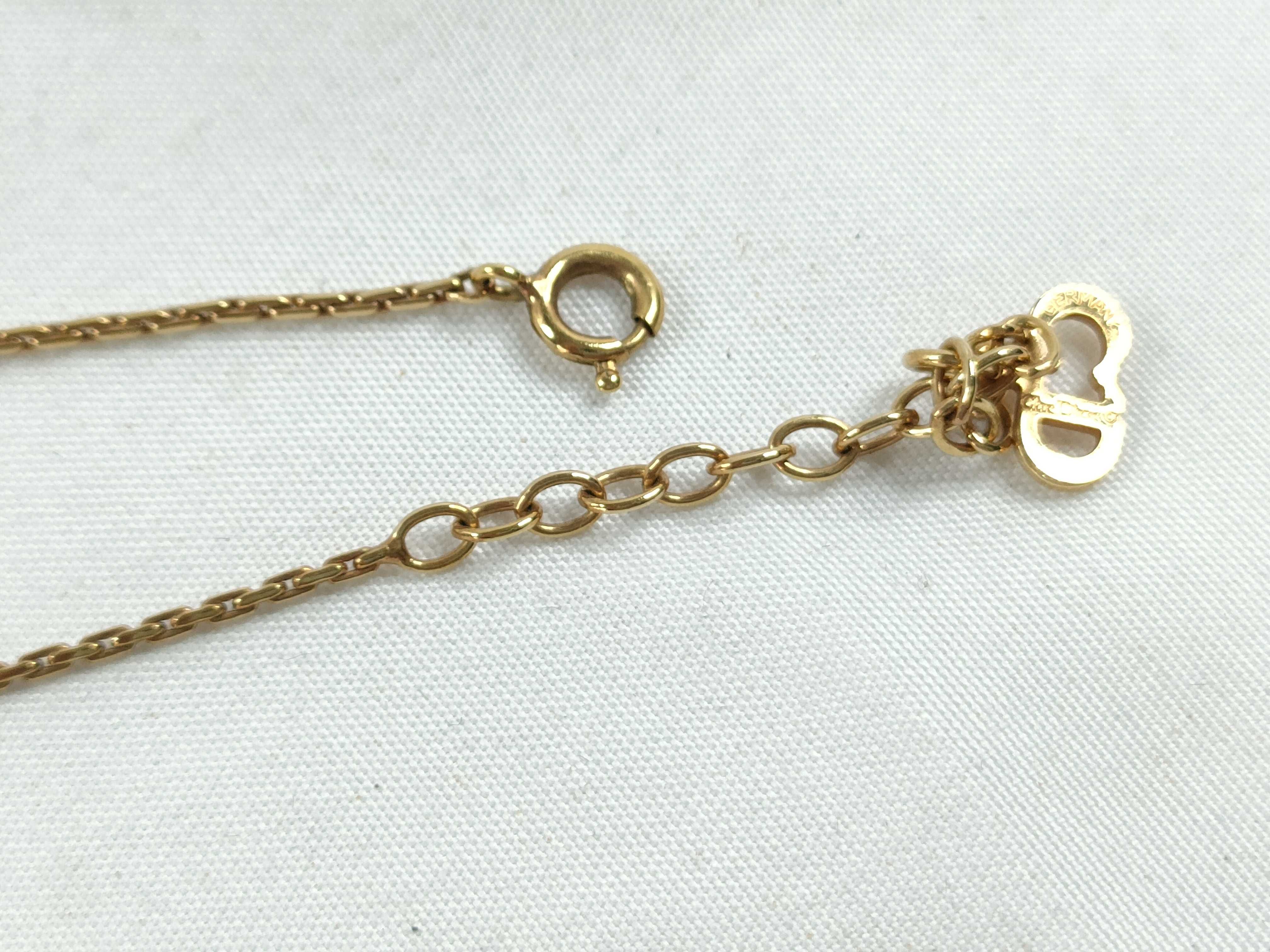 Christian necklace, rhinestone gold necklace — view 7