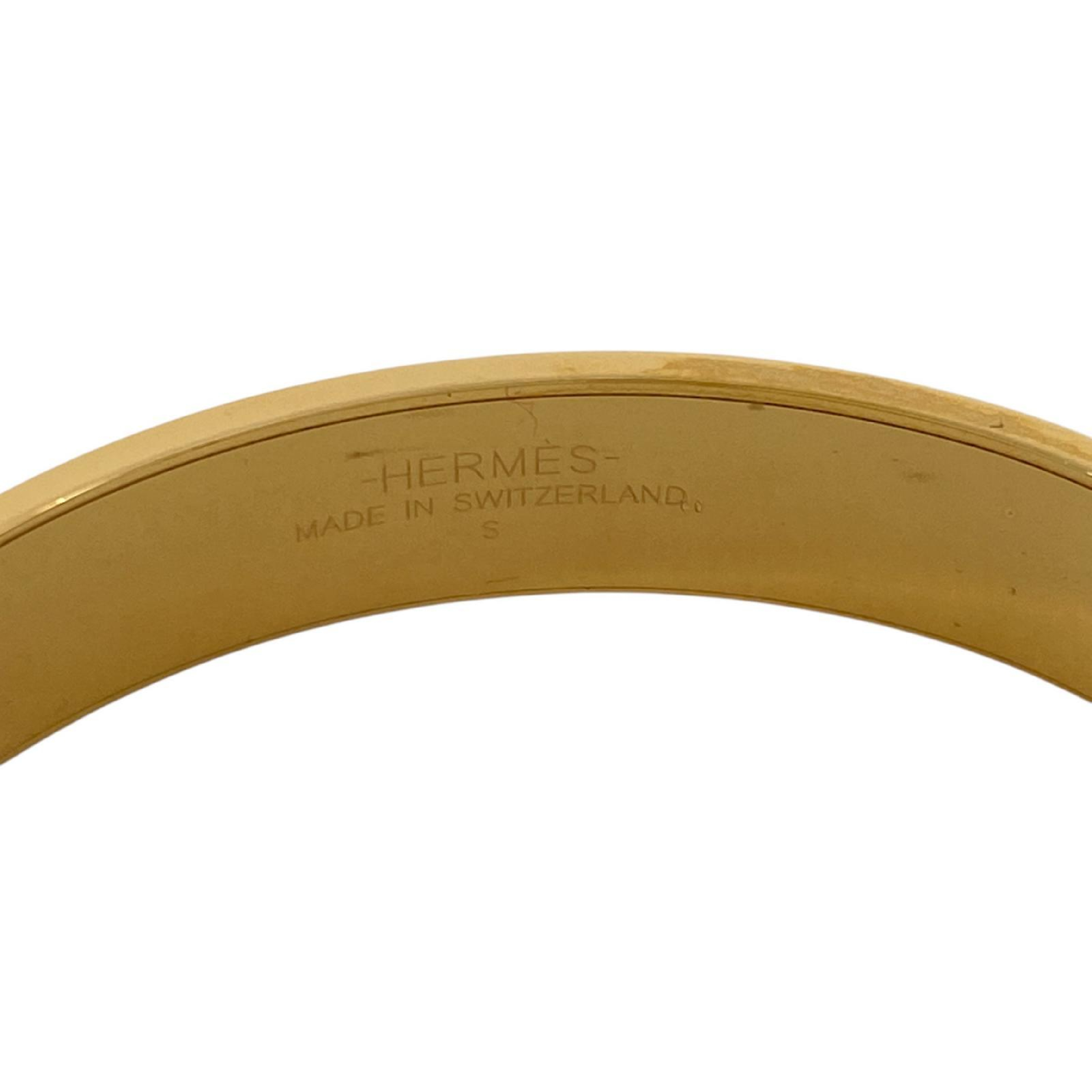 【*Shipped from: Hong Kong*】HERMES ( ) White Gold Plated Metal/Calfskin Bracelet Stamp T Bracelet/Bangle — view 10