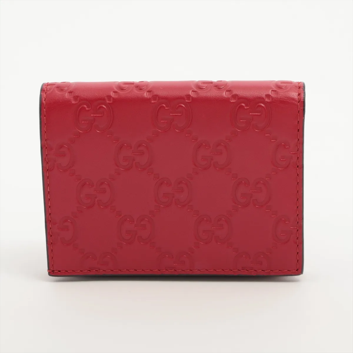 GG Supreme Cherry 476050 Leather Compact Wallet Red — view 2