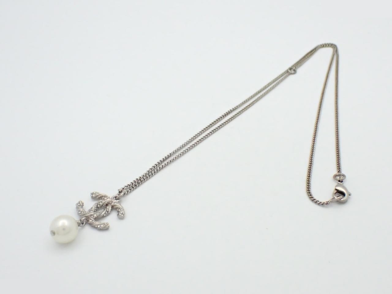 Necklace B14C Coco Mark Rhinestone Pearl — view 3
