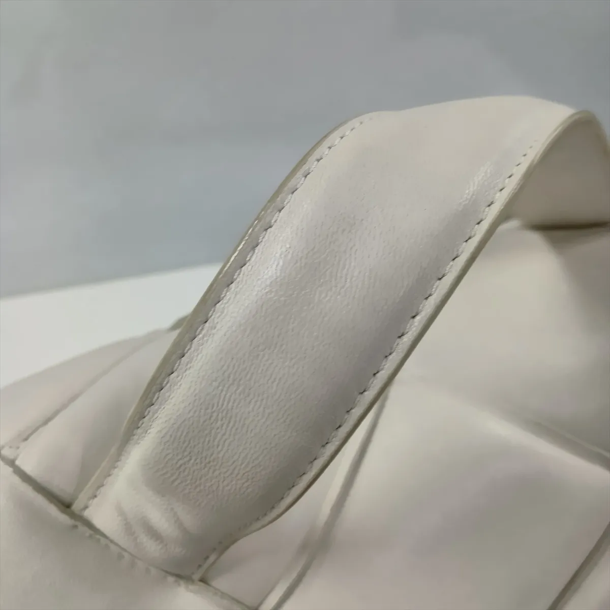 Maxi Intrecciato Leather 2-Way Shoulder Bag, White — view 11