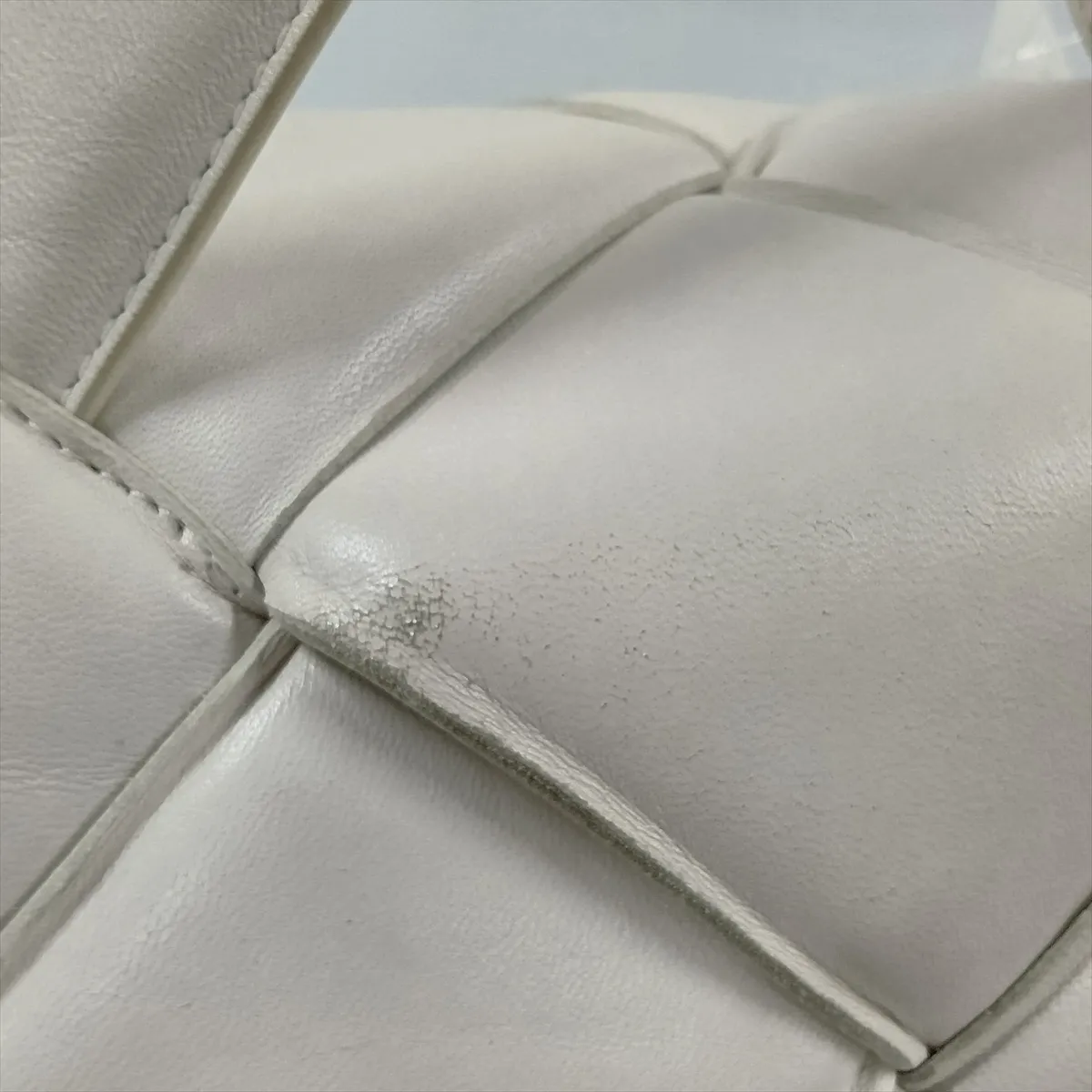 Maxi Intrecciato Leather 2-Way Shoulder Bag, White — view 15