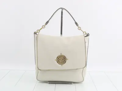 Maia Leather Anagram Hardware One-Shoulder Bag