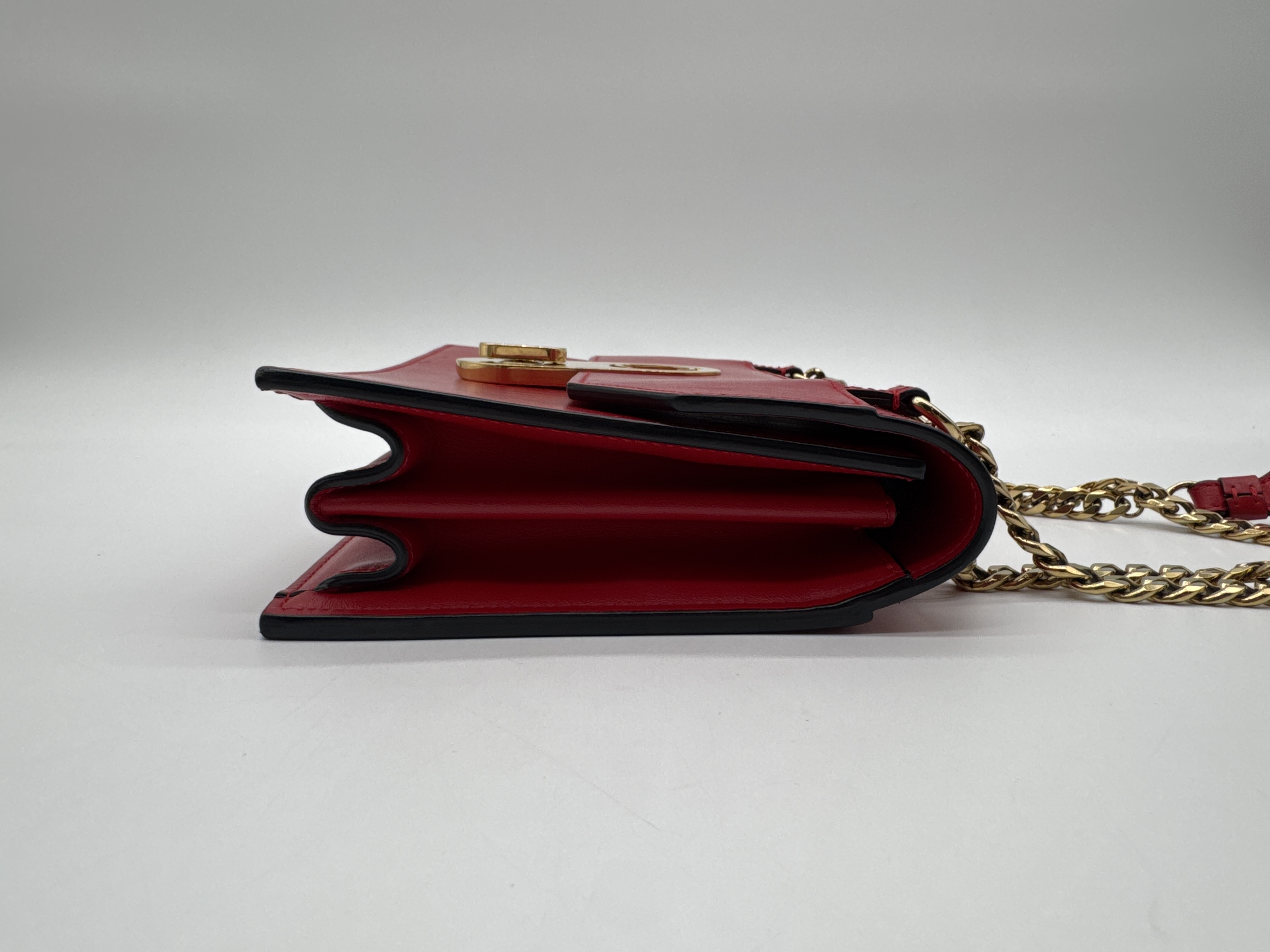 Turnlock Red Shoulder Bag — view 3
