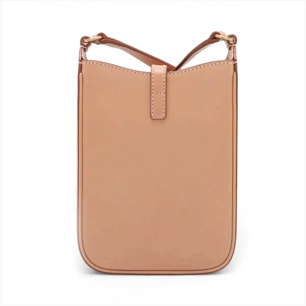 Mini Vertical Leather Shoulder Bag, Beige, 735214 — view 2