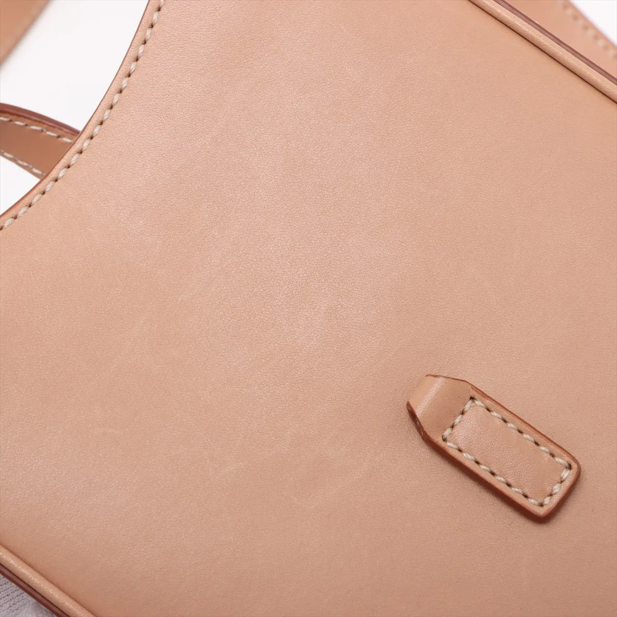 Mini Vertical Leather Shoulder Bag, Beige, 735214 — view 8