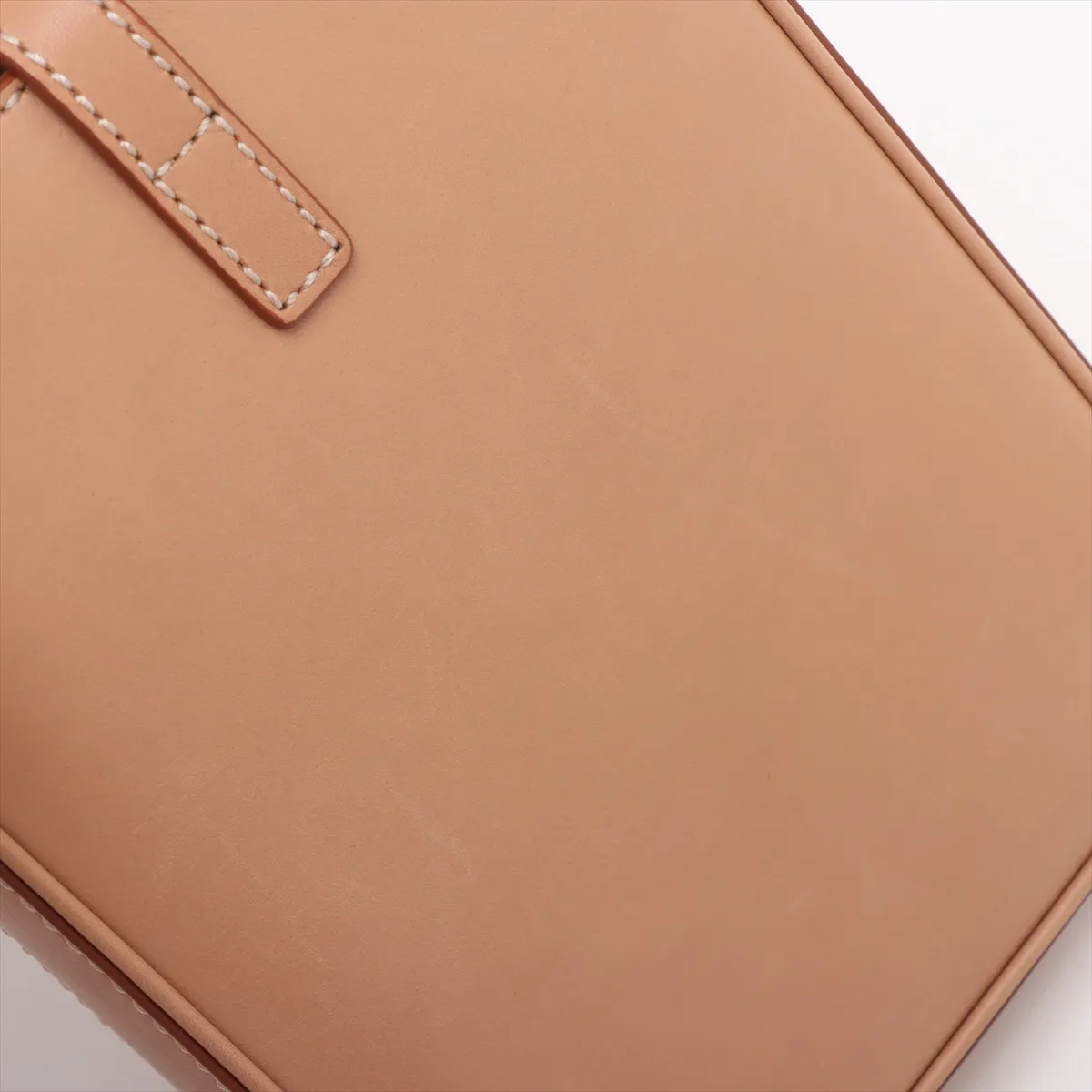 Mini Vertical Leather Shoulder Bag, Beige, 735214 — view 10