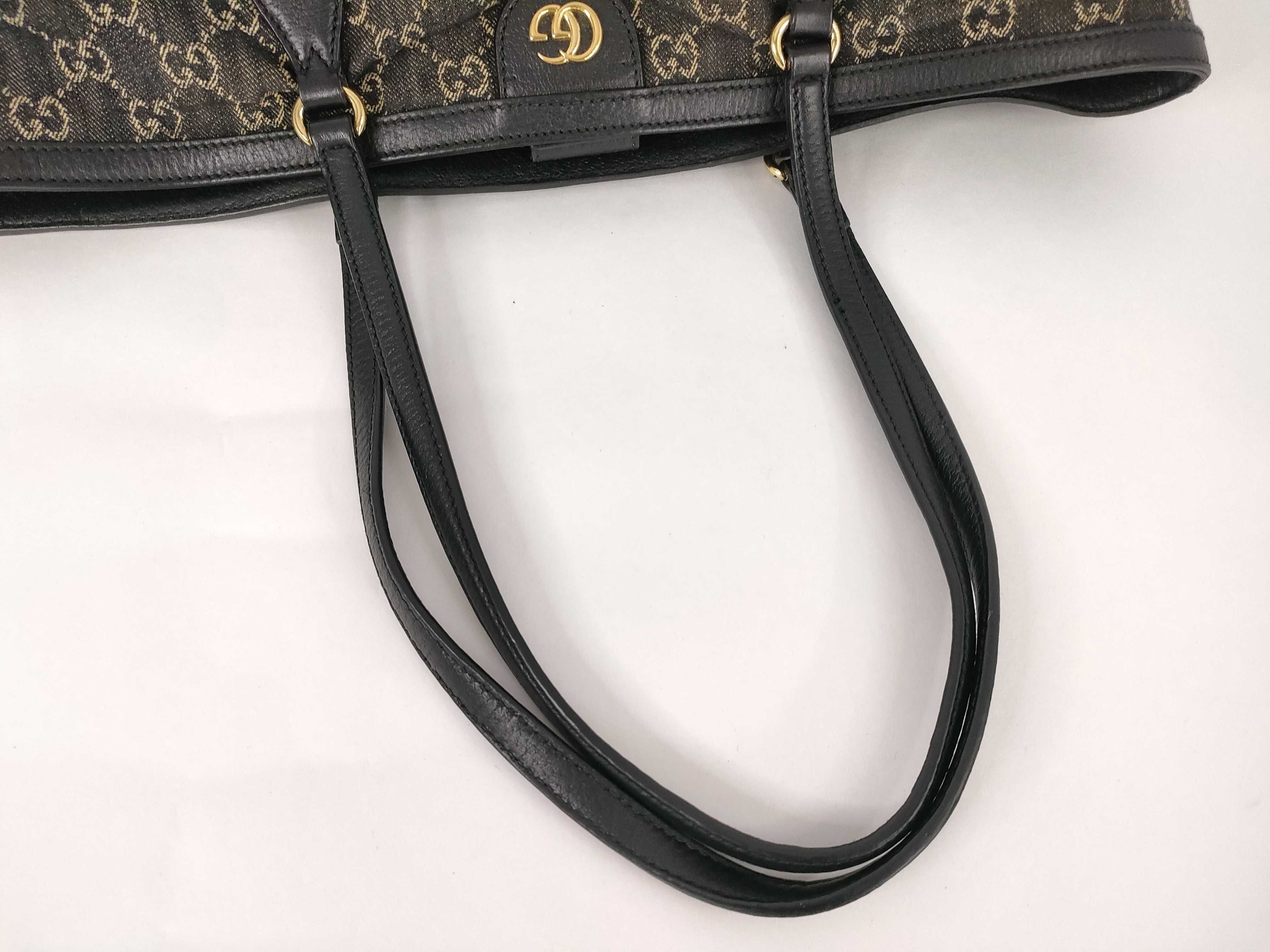 GG Canvas Tote Bag with Gold Hardware — view 3