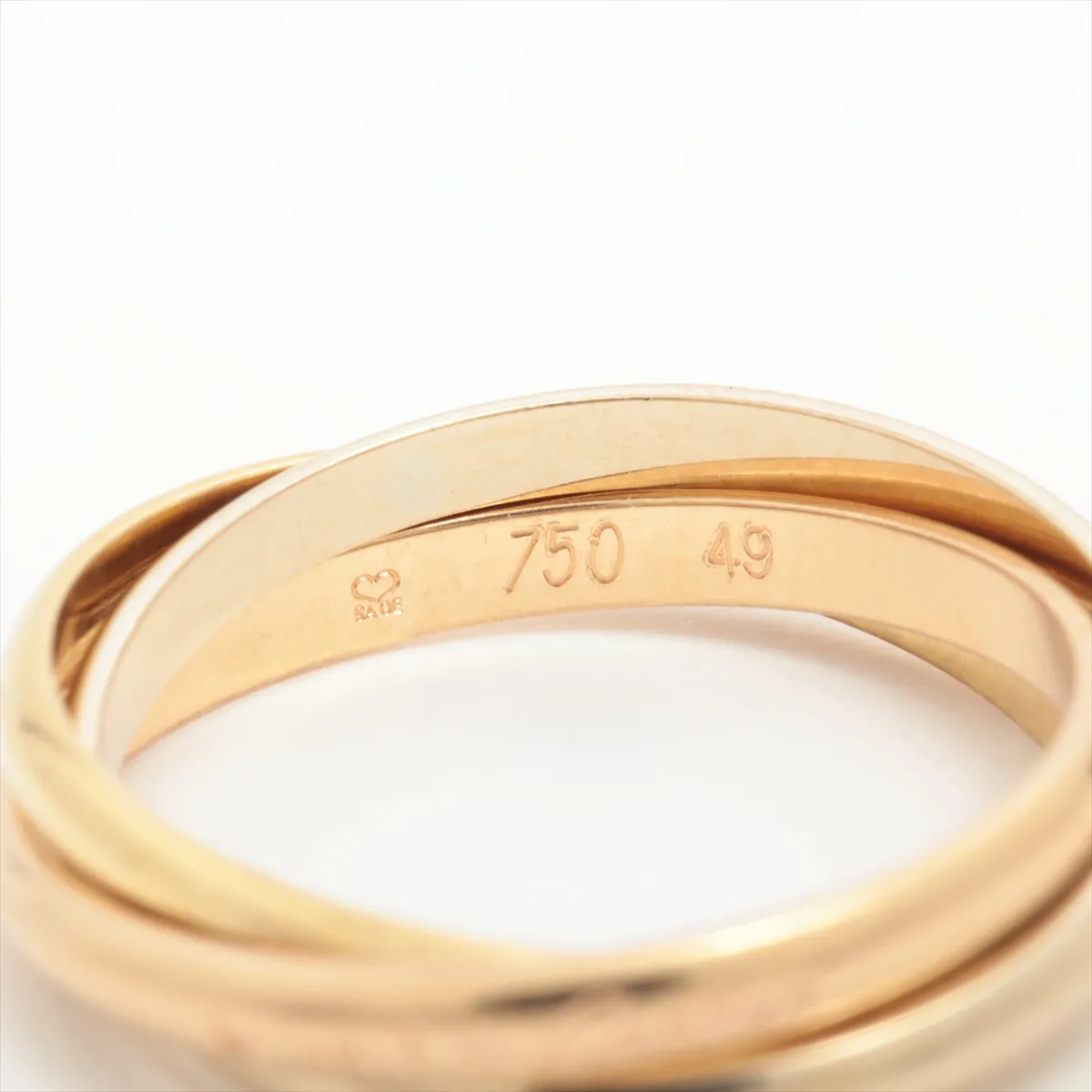 Trinity Ring 750 (Yellow Gold x Pink Gold x White Gold) 3.6g Size 49 O3178J — view 3