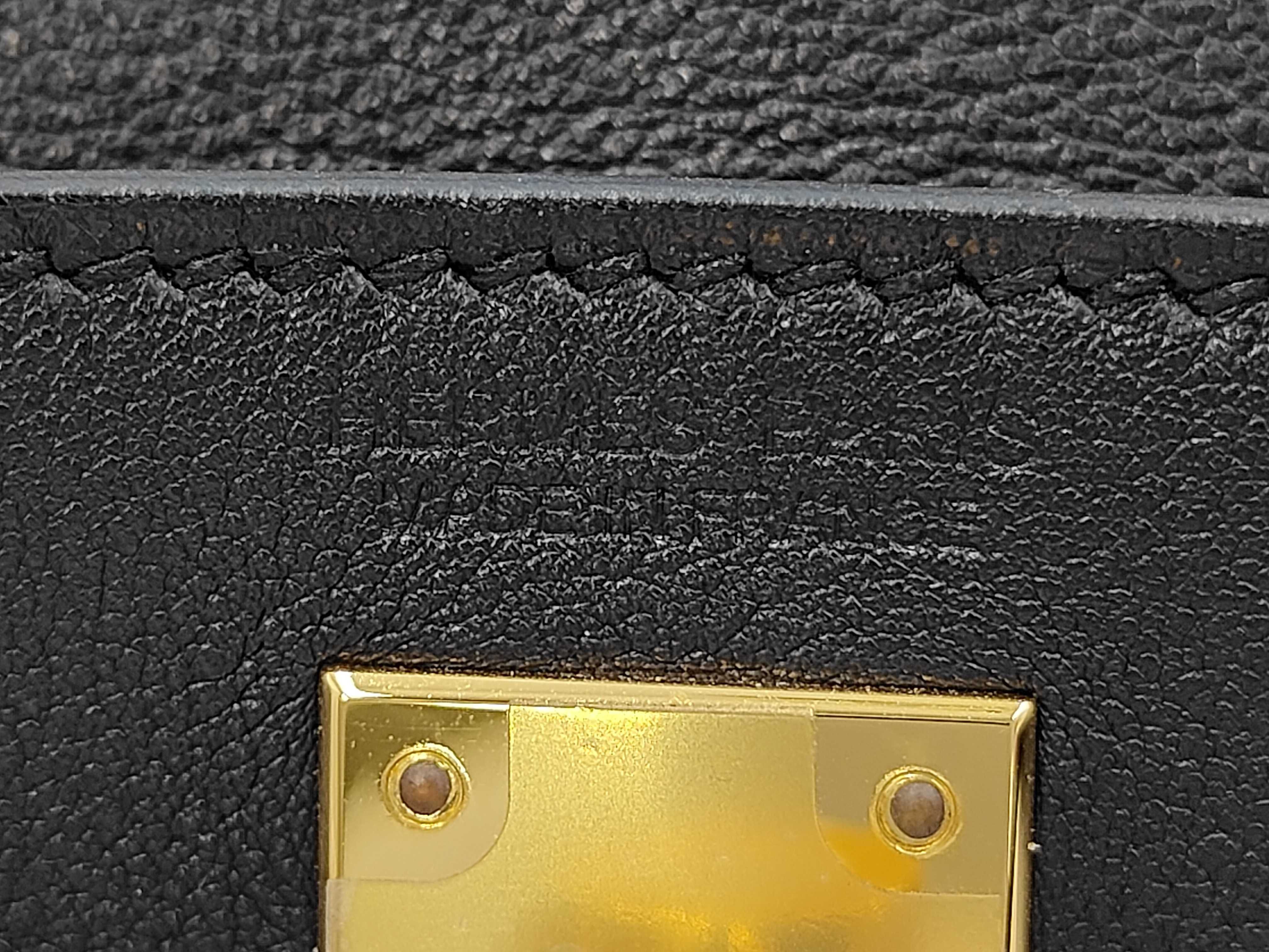 Kelly Dance Veau Brupte Noir Gold Hardware W Stamp Bag — view 9