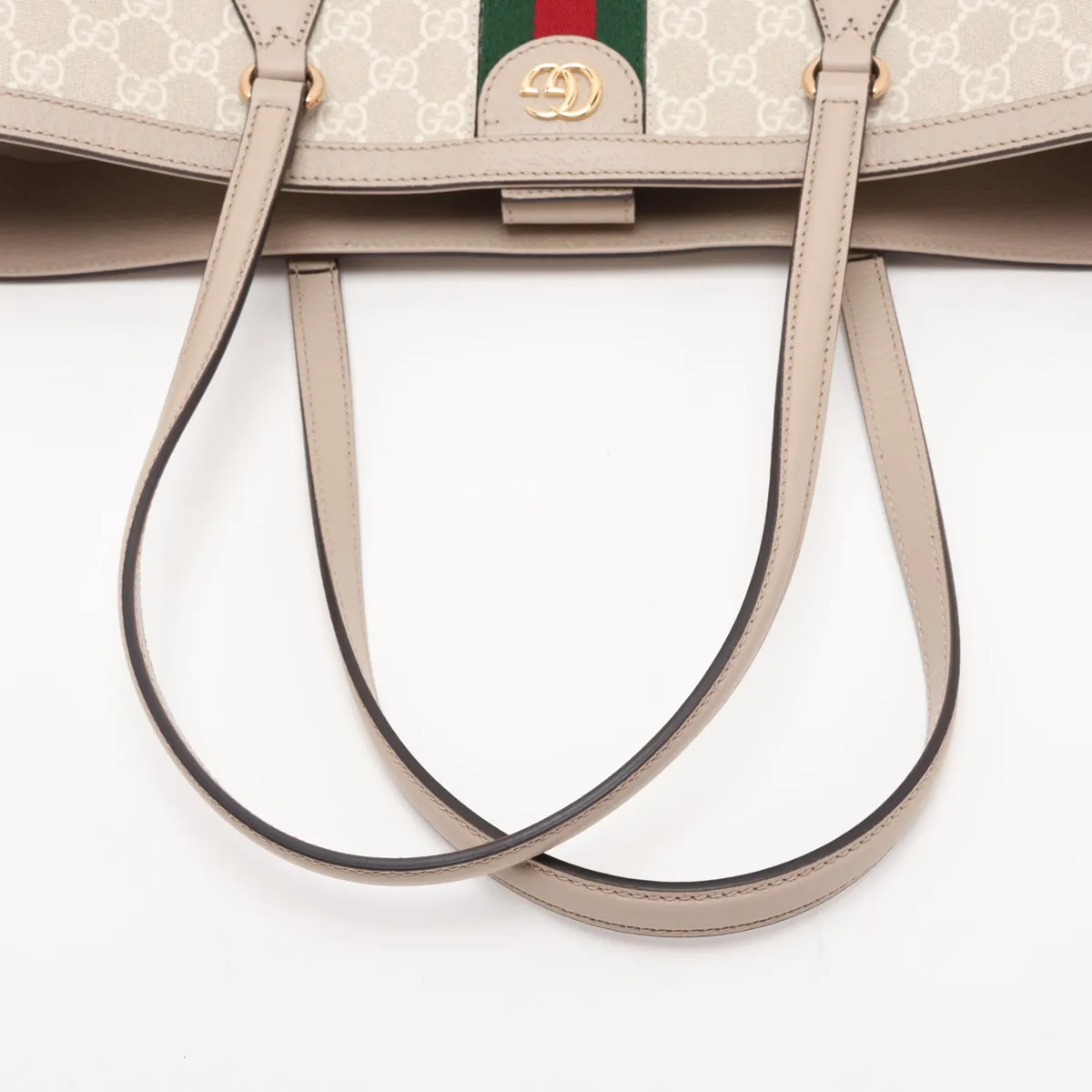 GG Supreme Ophidia PVC x Leather Tote Bag, Beige, 631685 — view 5