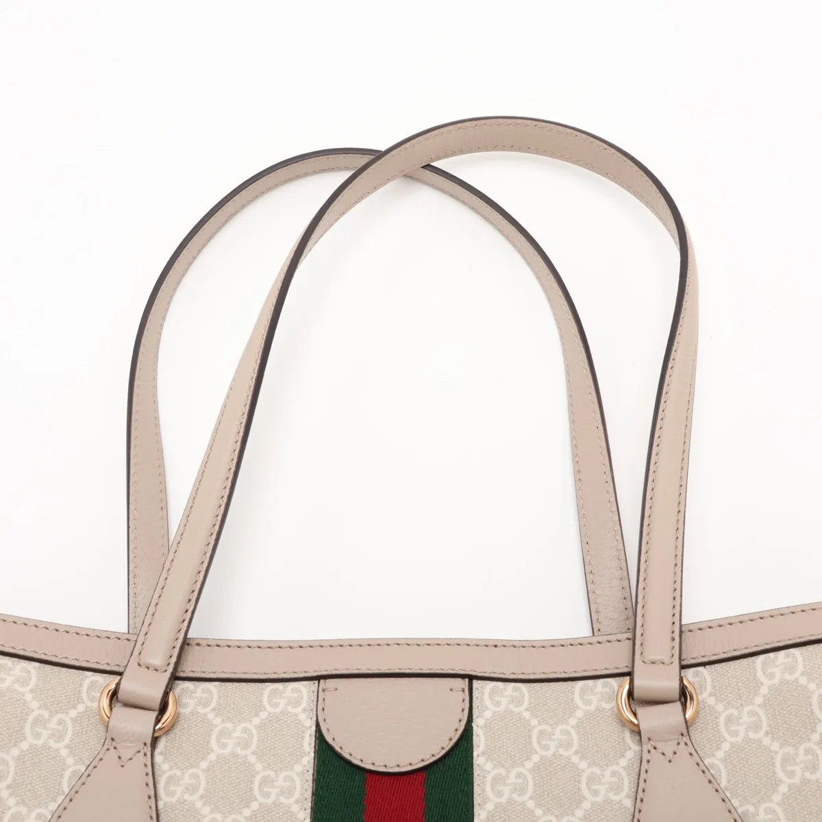 GG Supreme Ophidia PVC x Leather Tote Bag, Beige, 631685 — view 6