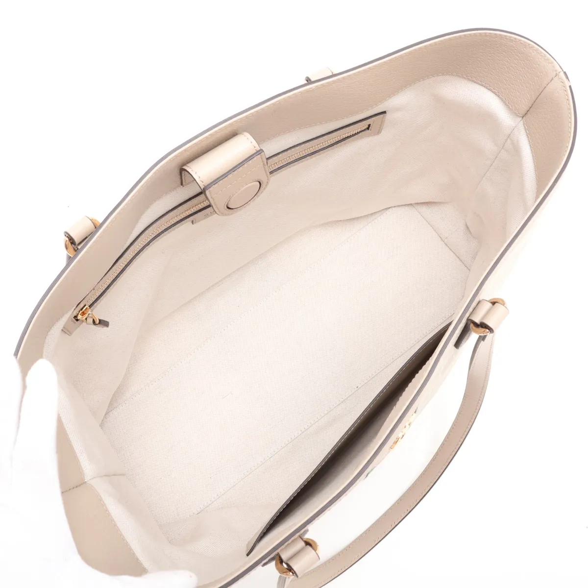 GG Supreme Ophidia PVC x Leather Tote Bag, Beige, 631685 — view 7