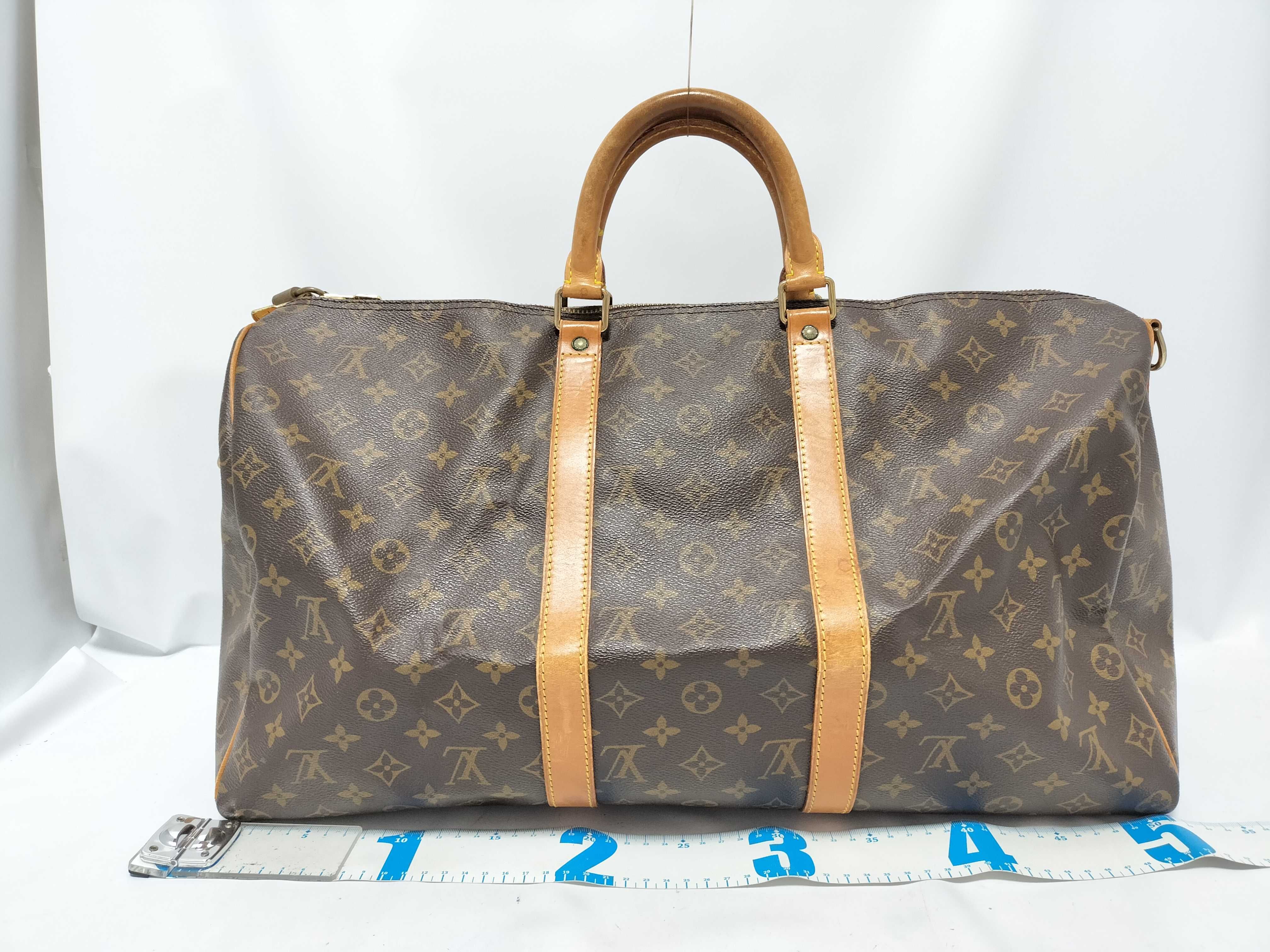 Monogram Keepall Bandoulière 50 M41416 VI0913 Brown Boston Bag — view 2