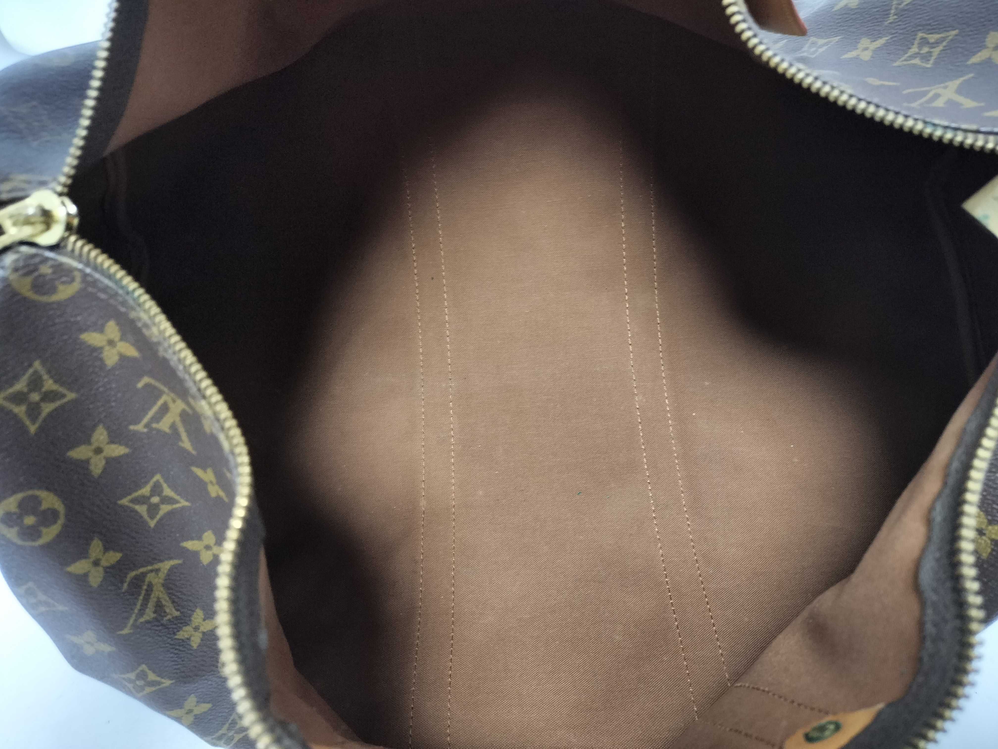 Monogram Keepall Bandoulière 50 M41416 VI0913 Brown Boston Bag — view 11
