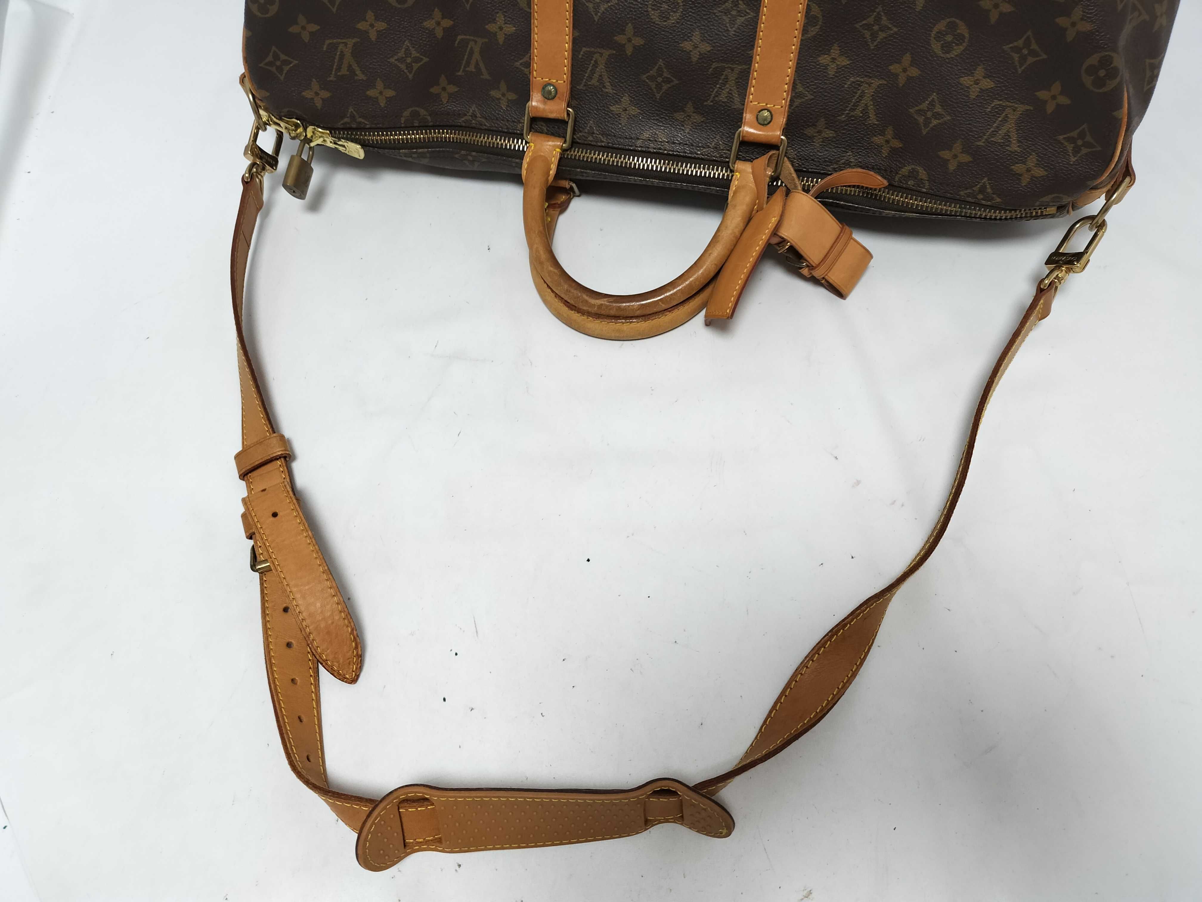 Monogram Keepall Bandoulière 50 M41416 VI0913 Brown Boston Bag — view 3