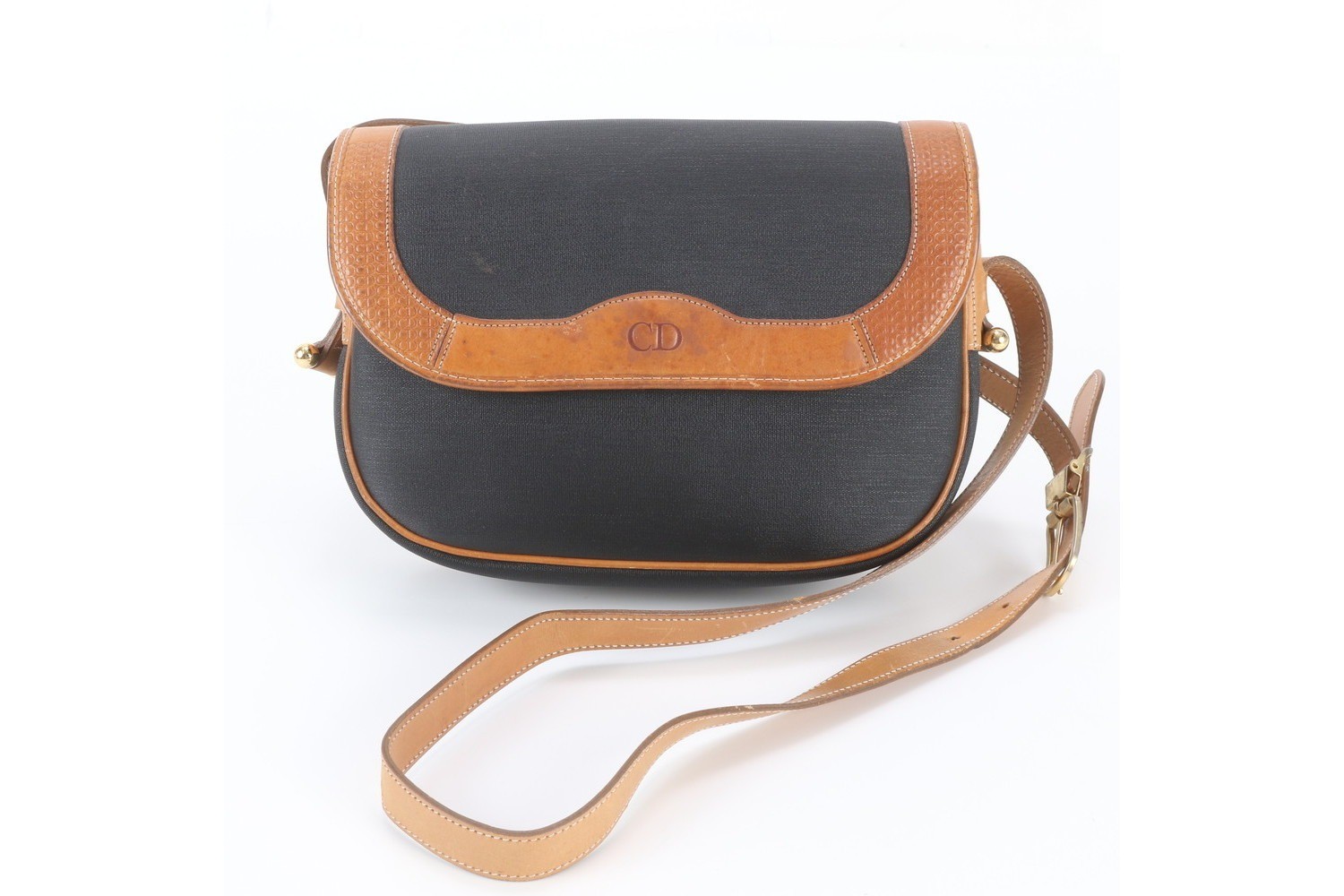 Leather shoulder bag, crossbody bag, black