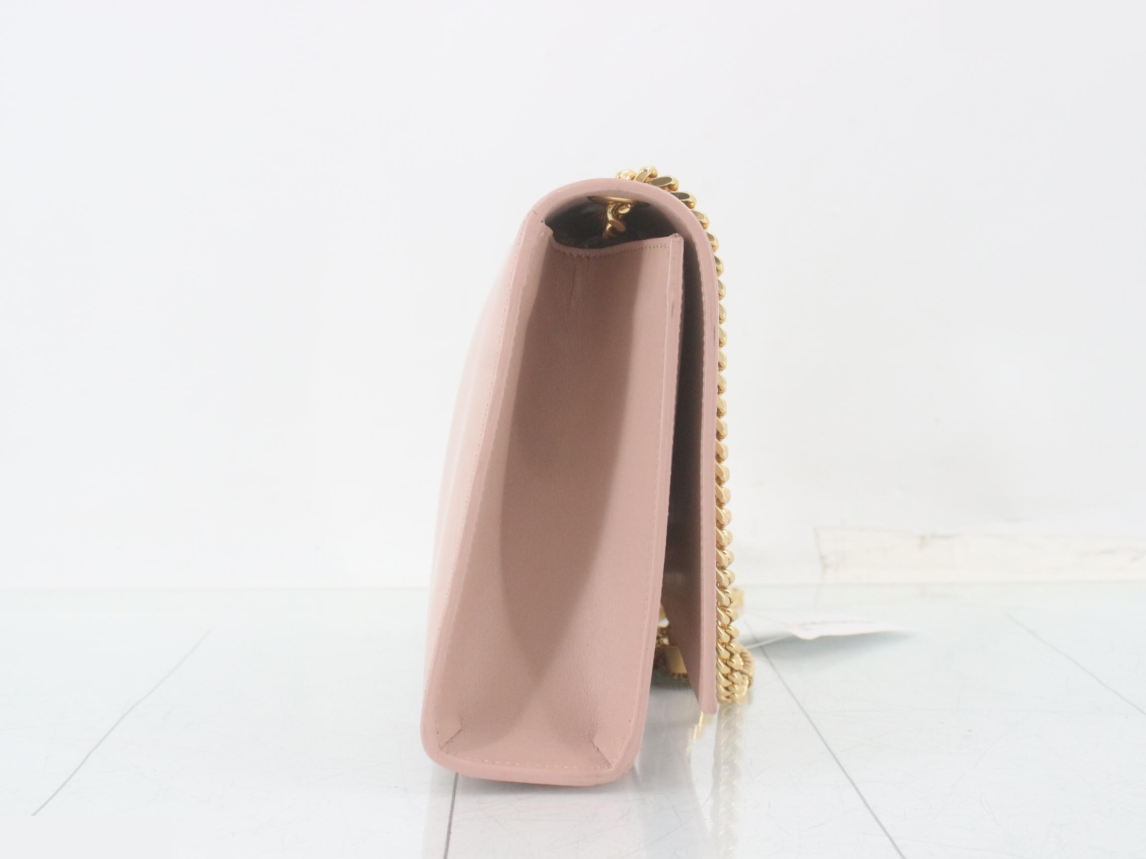 Kate Leather Tassel Chain Shoulder Bag, Pink — view 4
