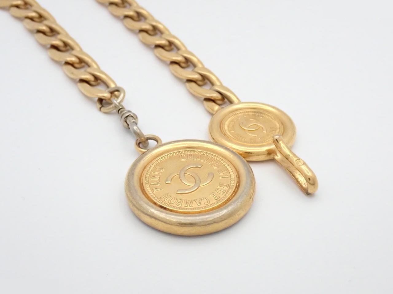 Coco Mark Chain Belt, Total Length Approx. 80cm — view 3