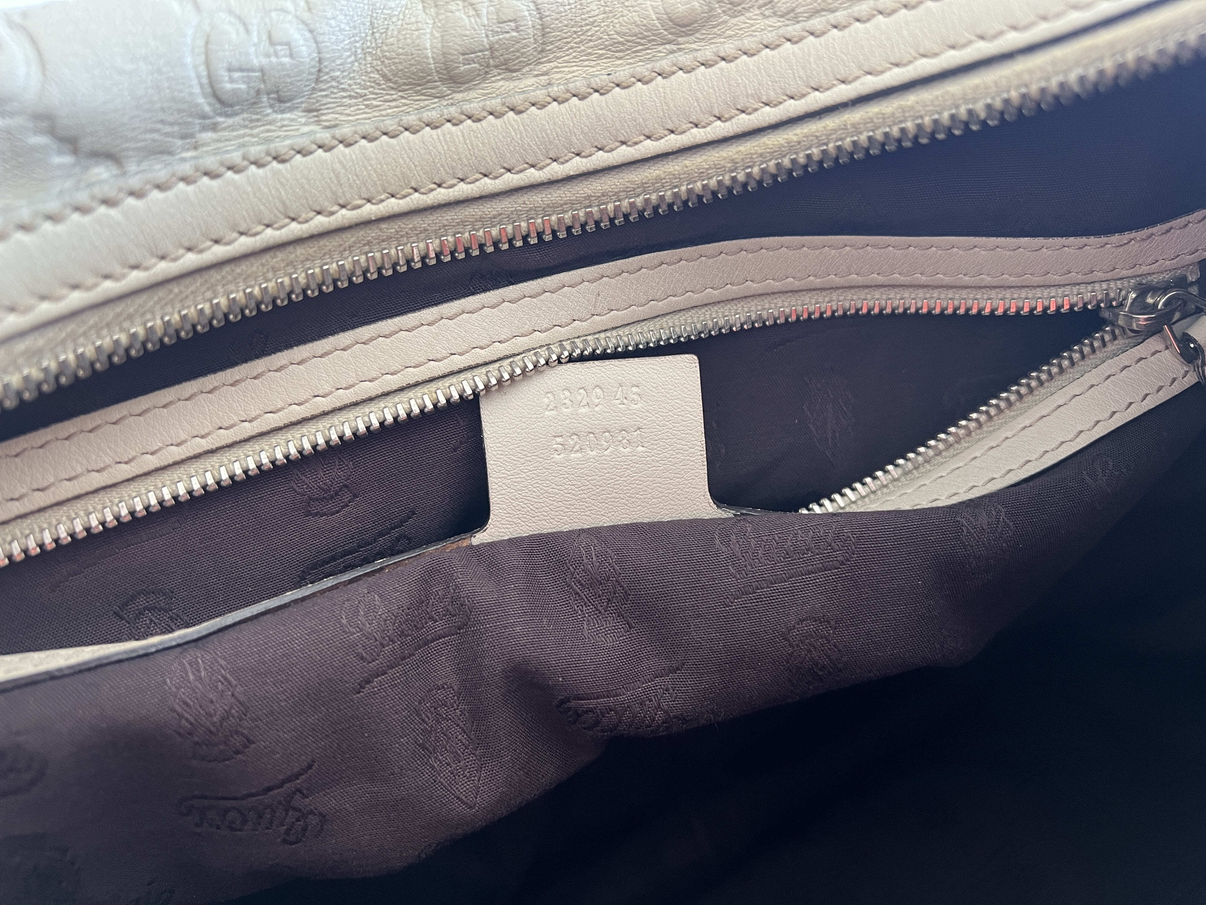Guccissima Twins GG Logo Leather Hobo One-Shoulder Bag — view 7