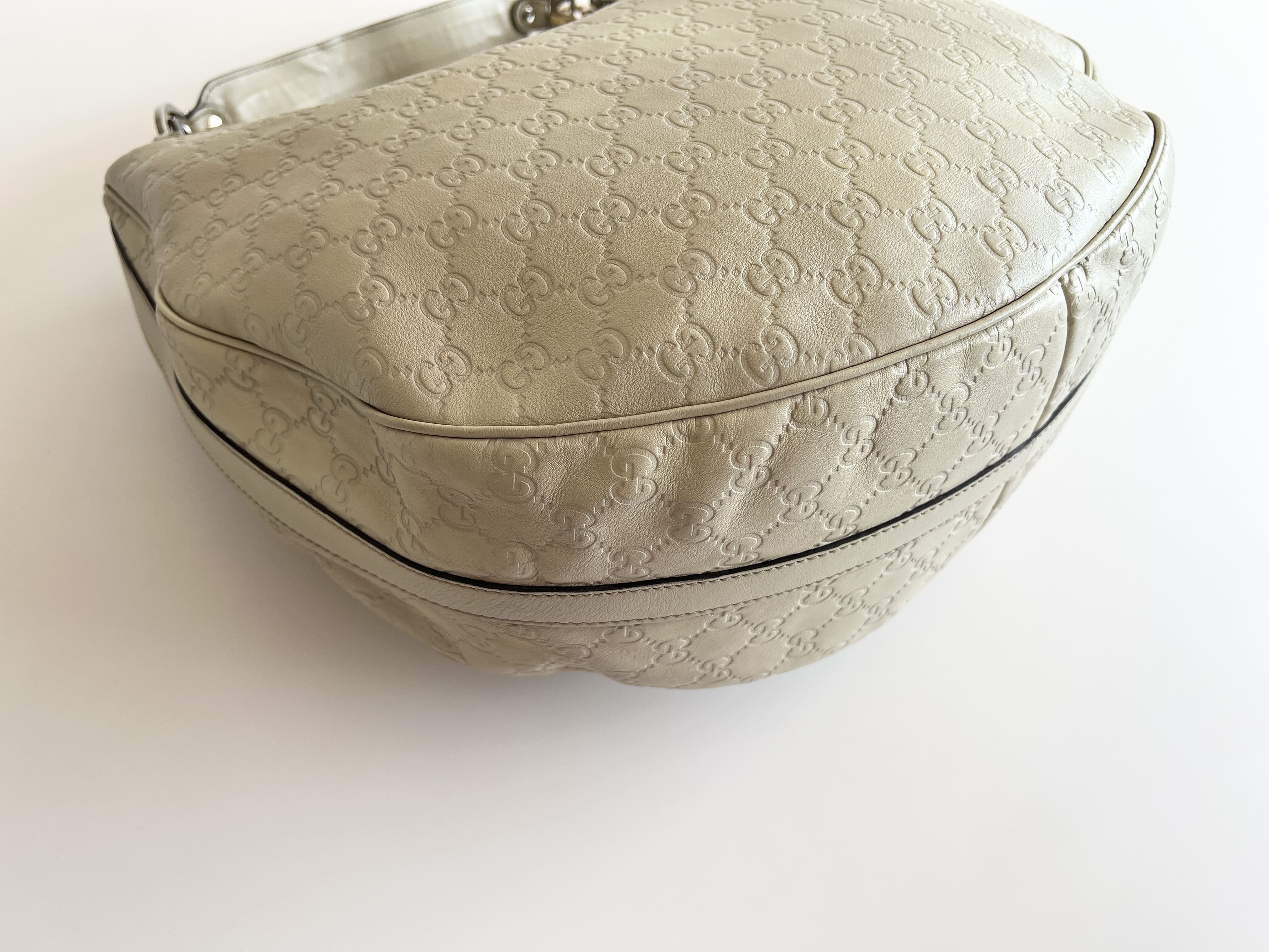 Guccissima Twins GG Logo Leather Hobo One-Shoulder Bag — view 9