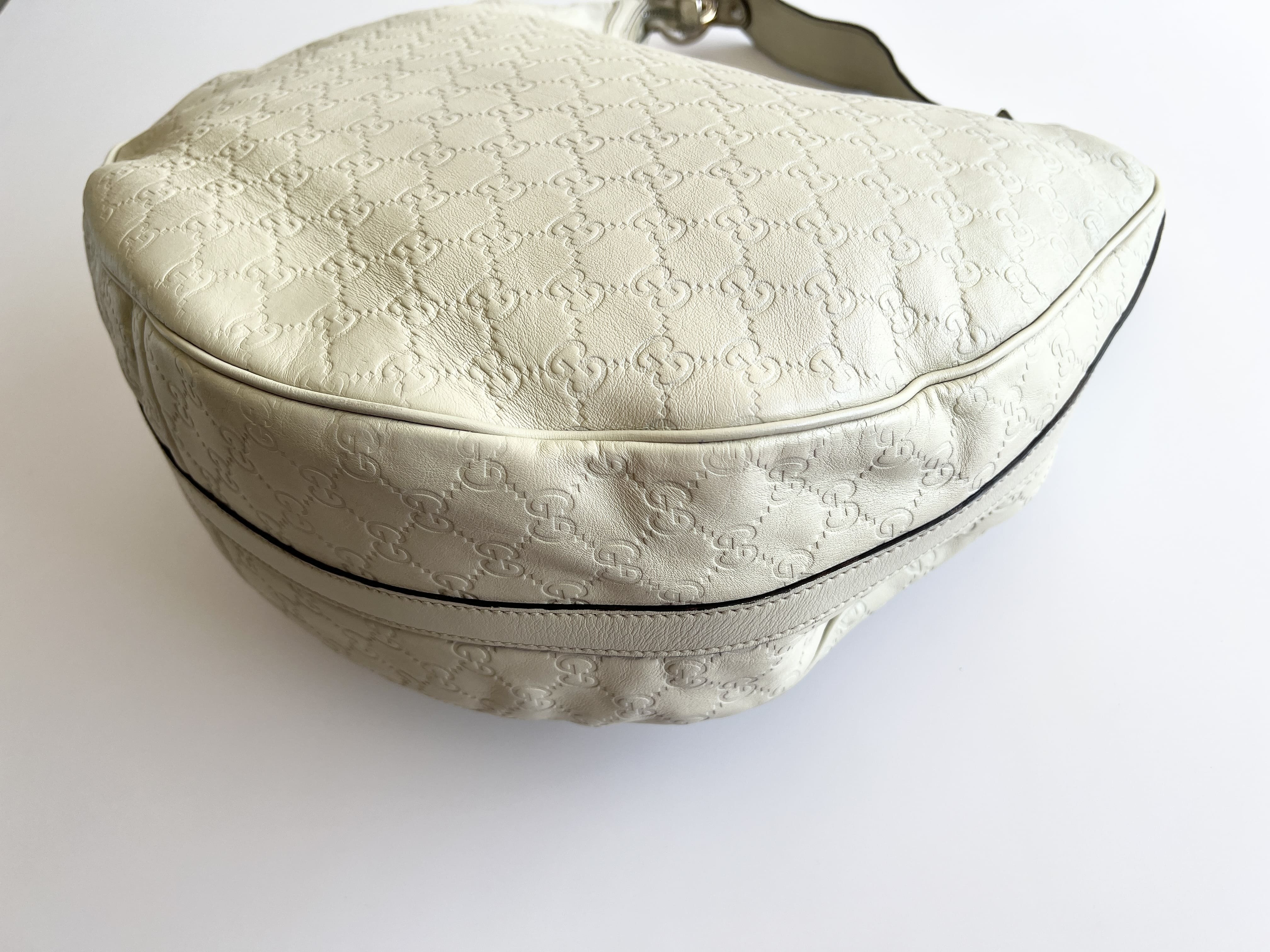 Guccissima Twins GG Logo Leather Hobo One-Shoulder Bag — view 10