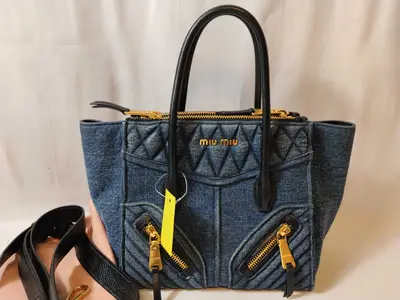 Biker Denim Shoulder Bag