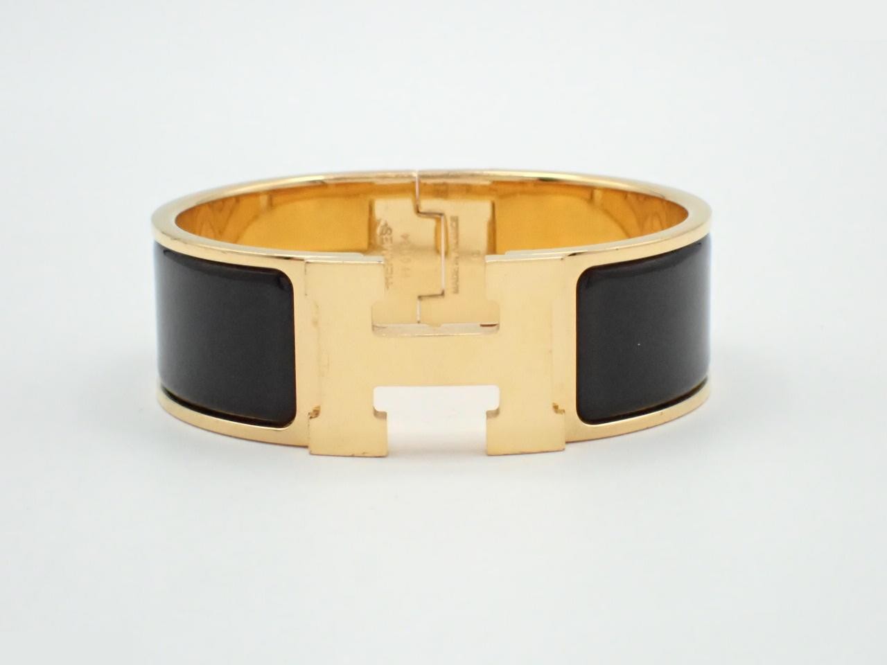 Bracelet, "Click H", Black, Wrist circumference approximately 16cm