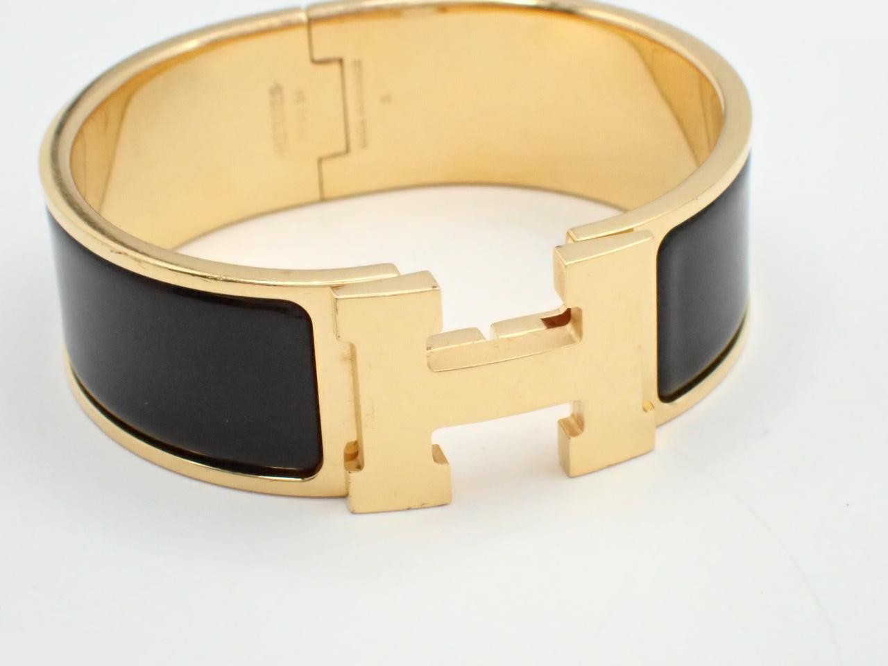 Bracelet, "Click H", Black, Wrist circumference approximately 16cm — view 3