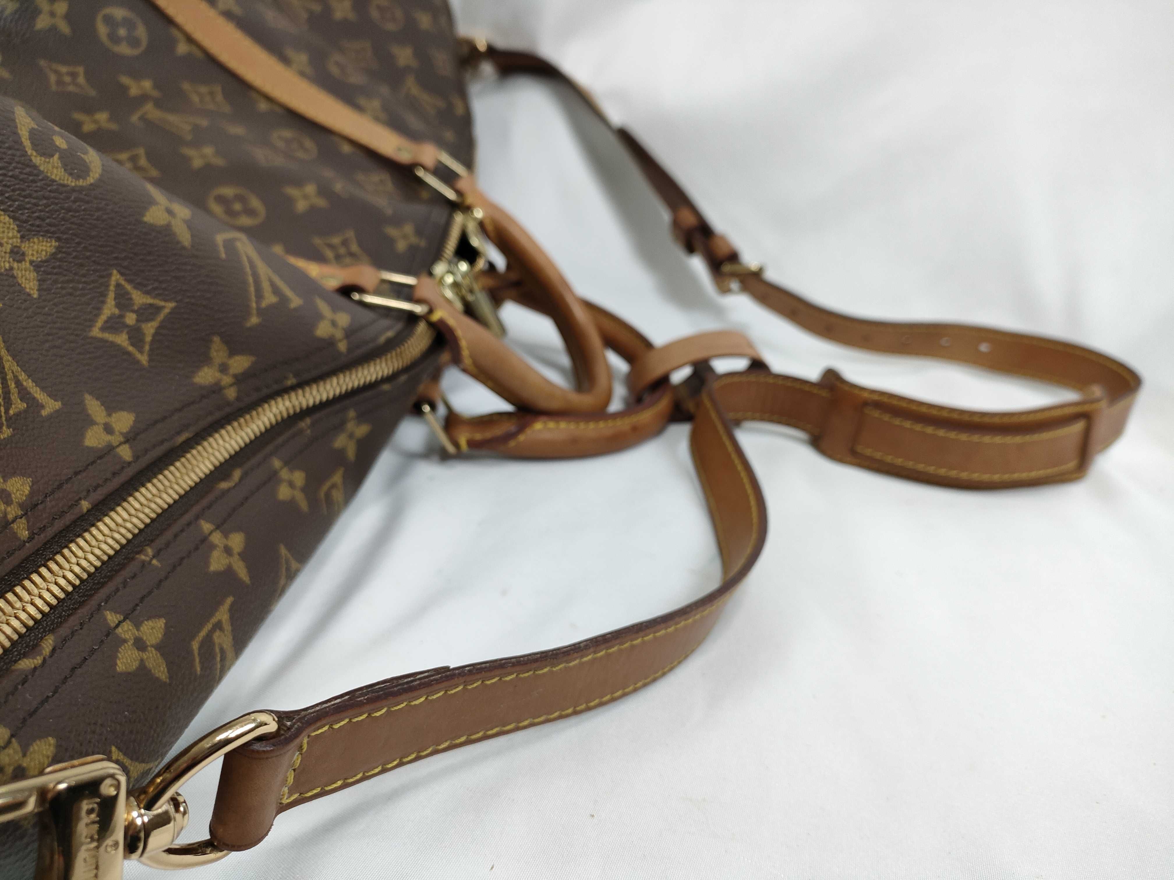 Monogram Keepall Bandoulière 60 M41412 VI0994 Brown Boston Bag — view 6