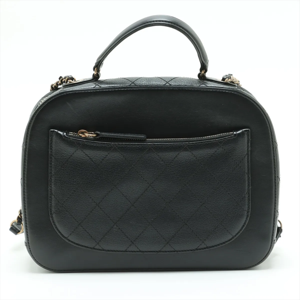 Matelasse leather 2WAY handbag black gold hardware 23126437 23rd series — view 2