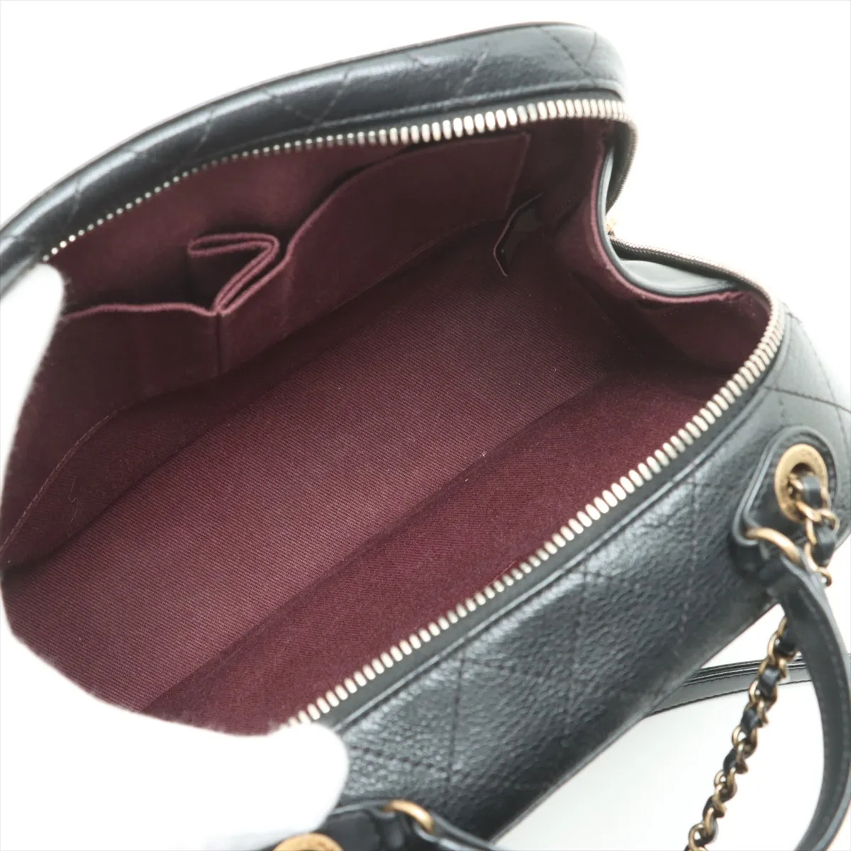 Matelasse leather 2WAY handbag black gold hardware 23126437 23rd series — view 8