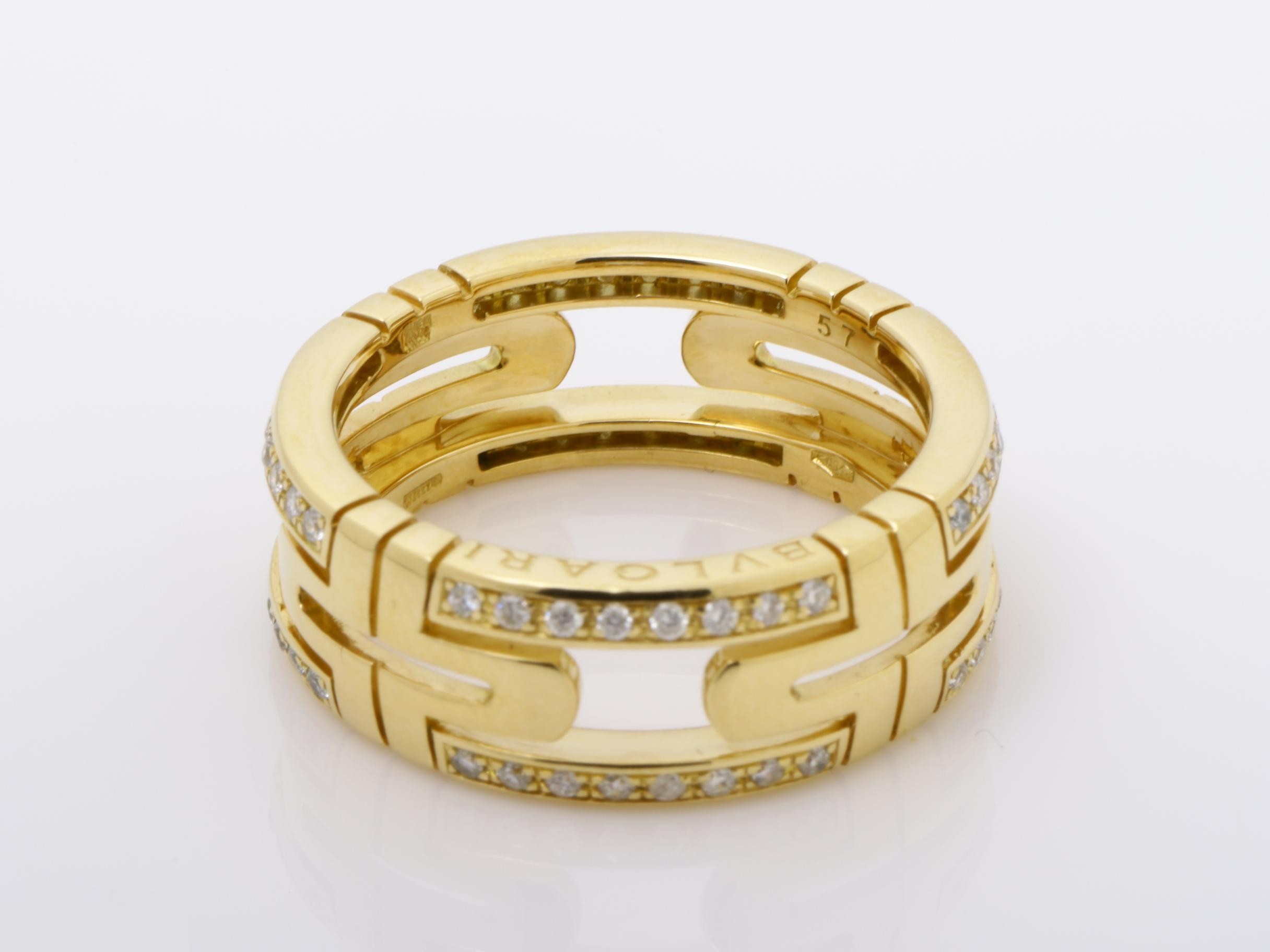 Parentesi ring, Diamond, 750YG, 8.1g, #57 (actual size #16) — view 4