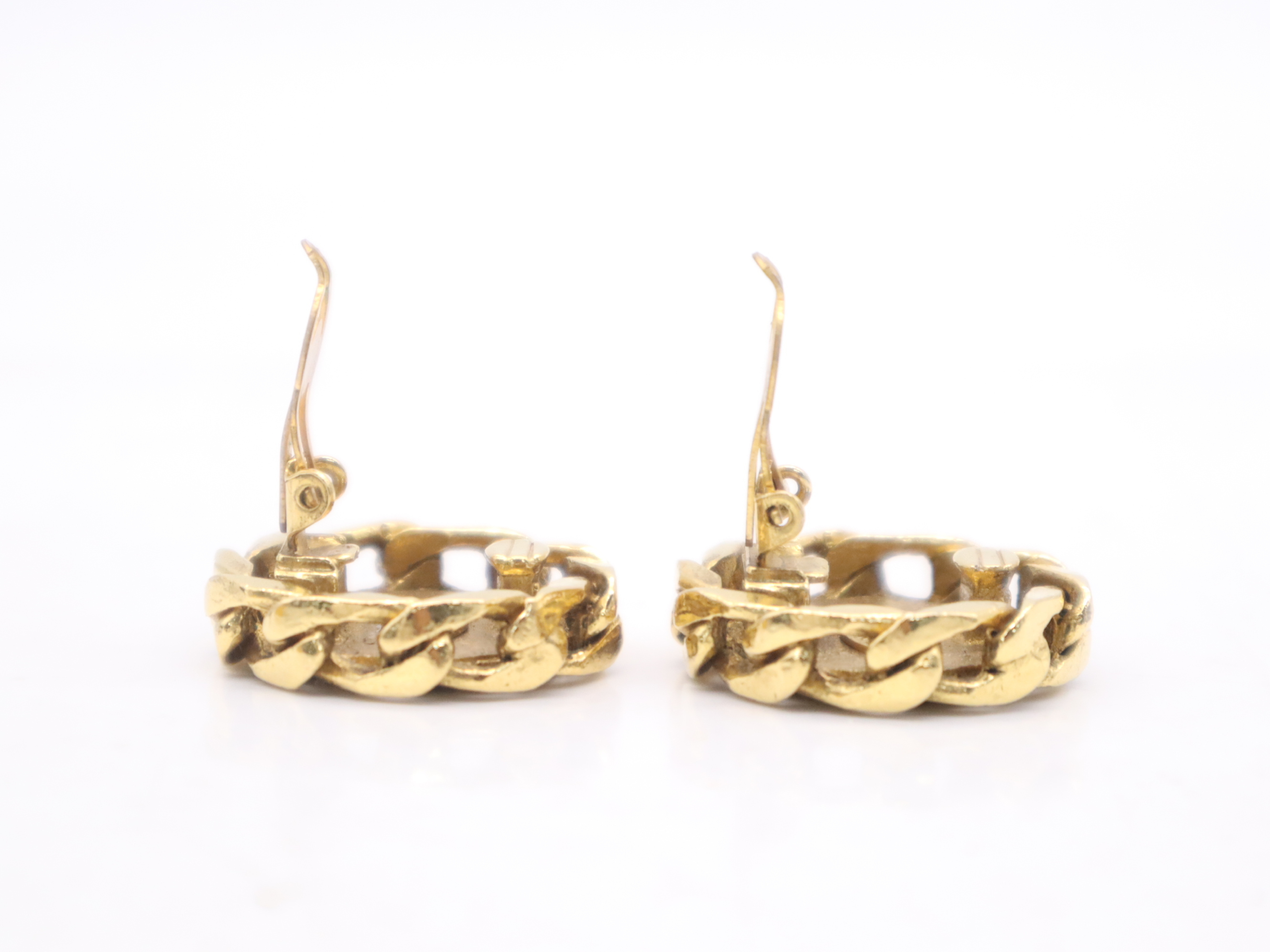GP Coco Mark Rhinestone Earrings, Gold, with Box — view 5